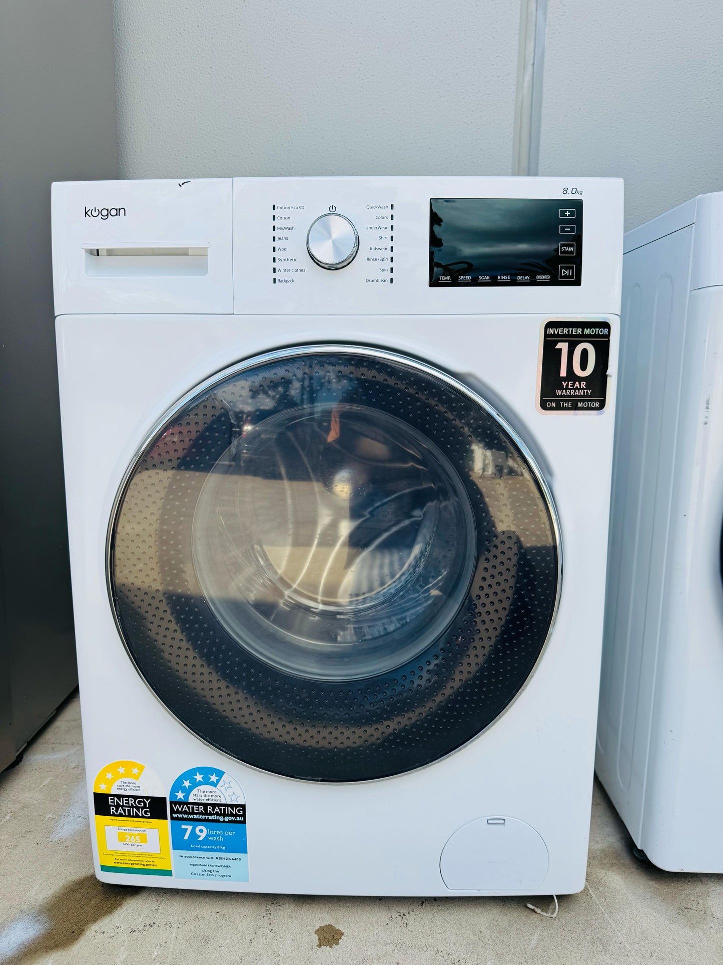 **KOGAN 8KGS FRONT LOADER WASHING MACHINE**