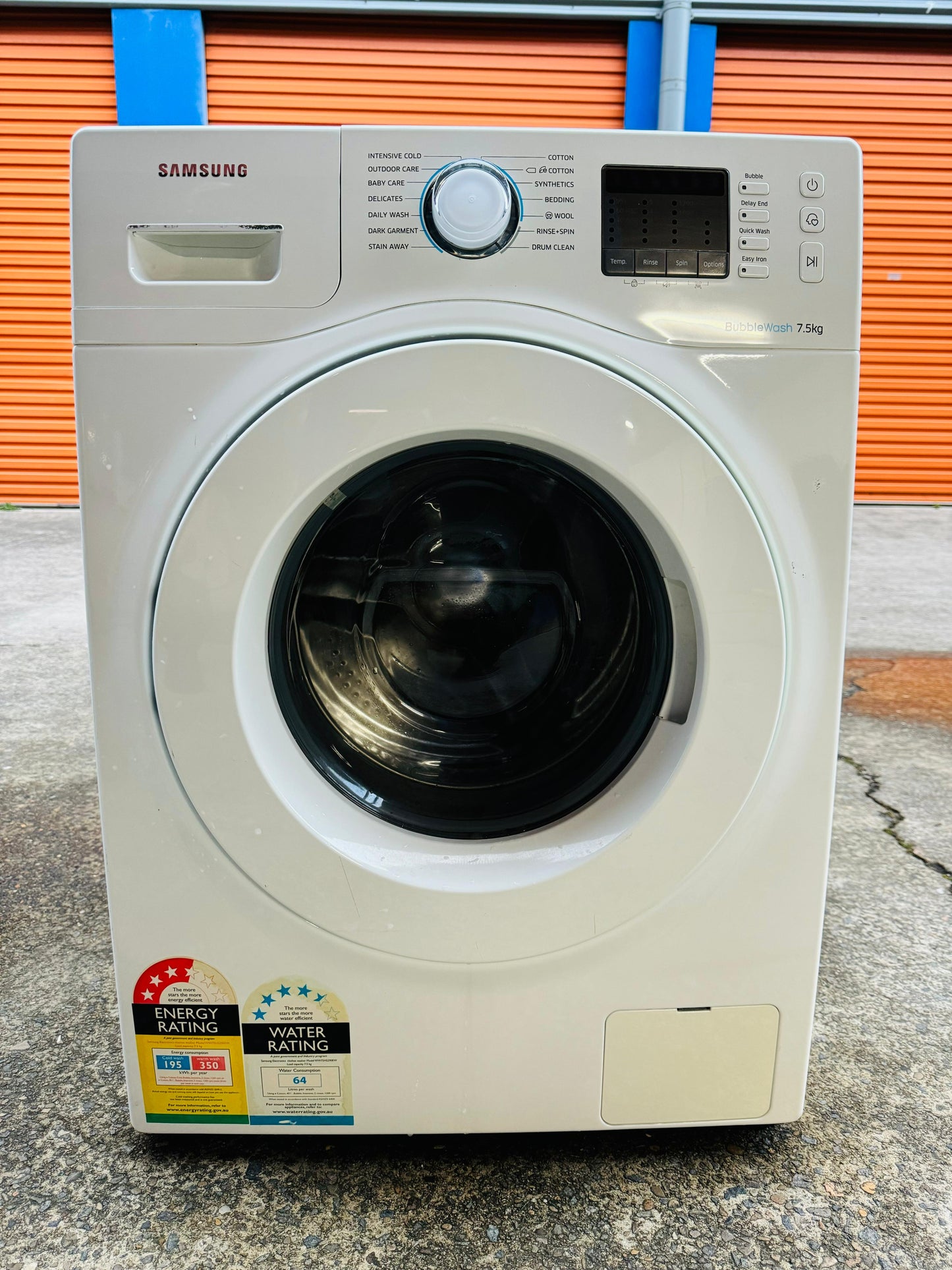 **SAMSUNG 7.5 KGS FRONT LOADER WASHING MACHINE**