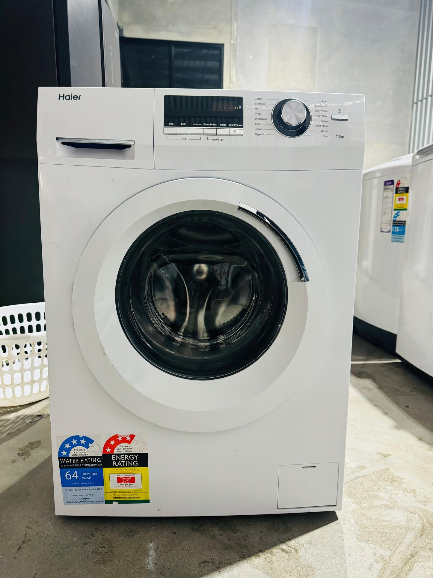 **HAIER 7.5KGS FRONT LOADER WASHING MACHINE**