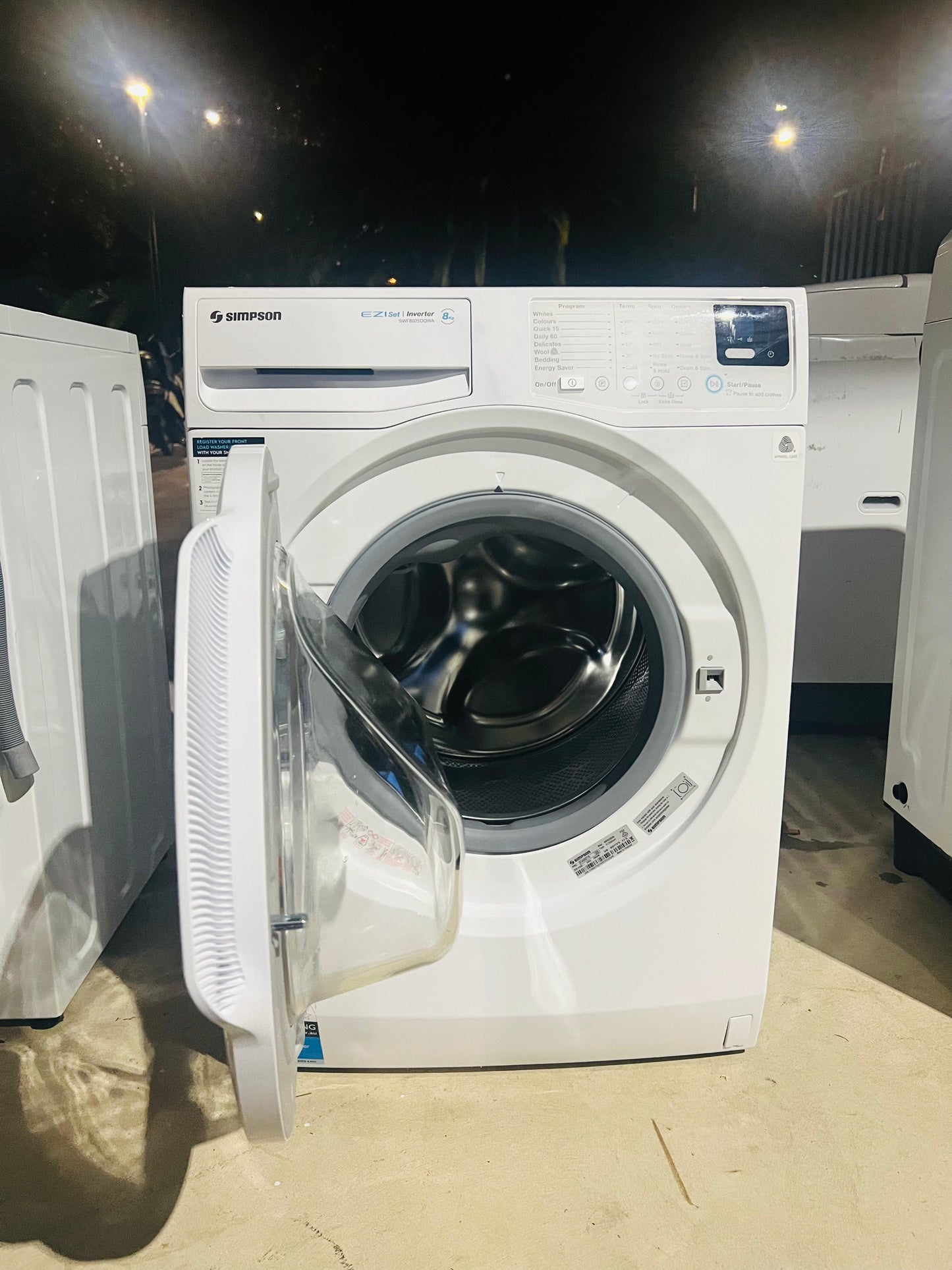 **SIMPSON 8 KGS FRONT LOADER WASHING MACHINE**