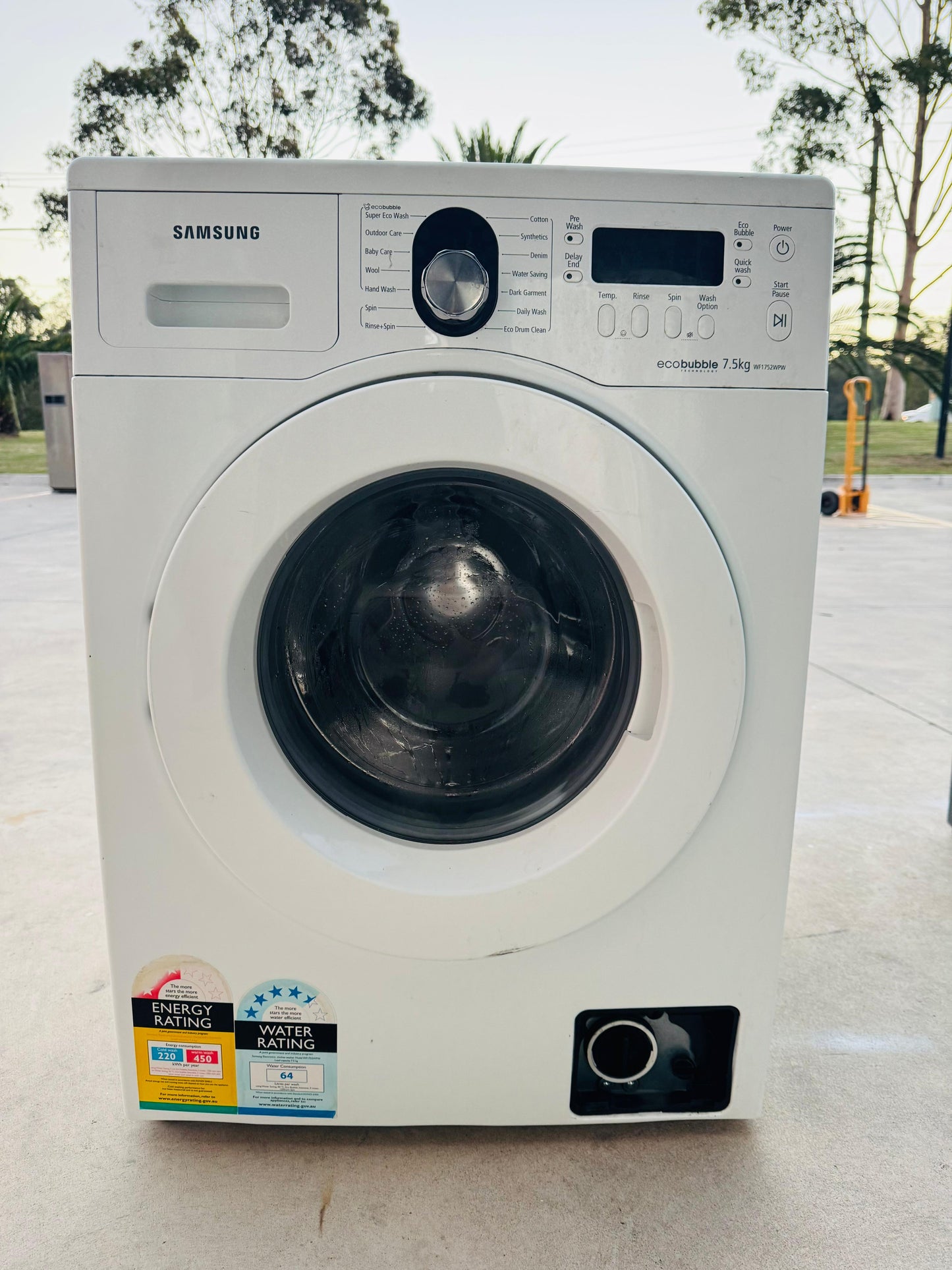 **SAMSUNG 7.5KGS FRONT LOADER WASHING MACHINE**