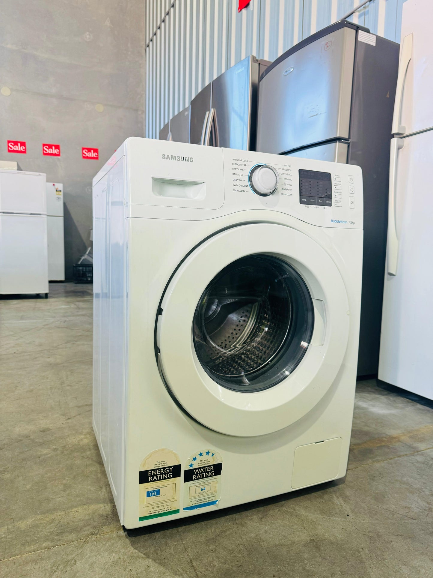 **SAMSUNG 7.5 KGS FRONT LOADER WASHING MACHINE**