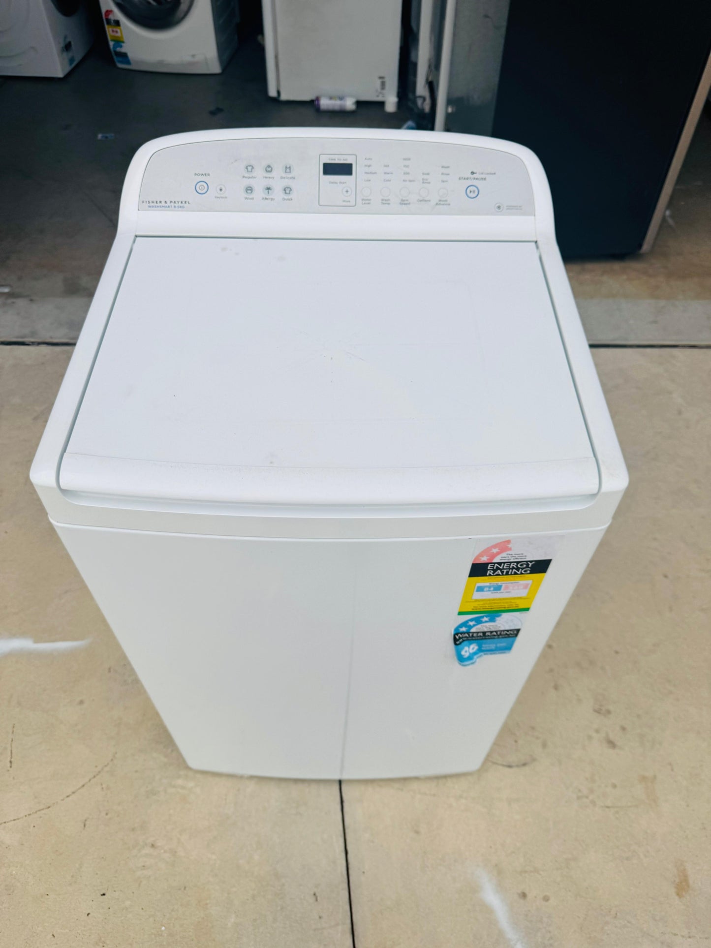 **FISHERS & PAYKEL 8.5 KGS TOP LOADER WASHING MACHINE**