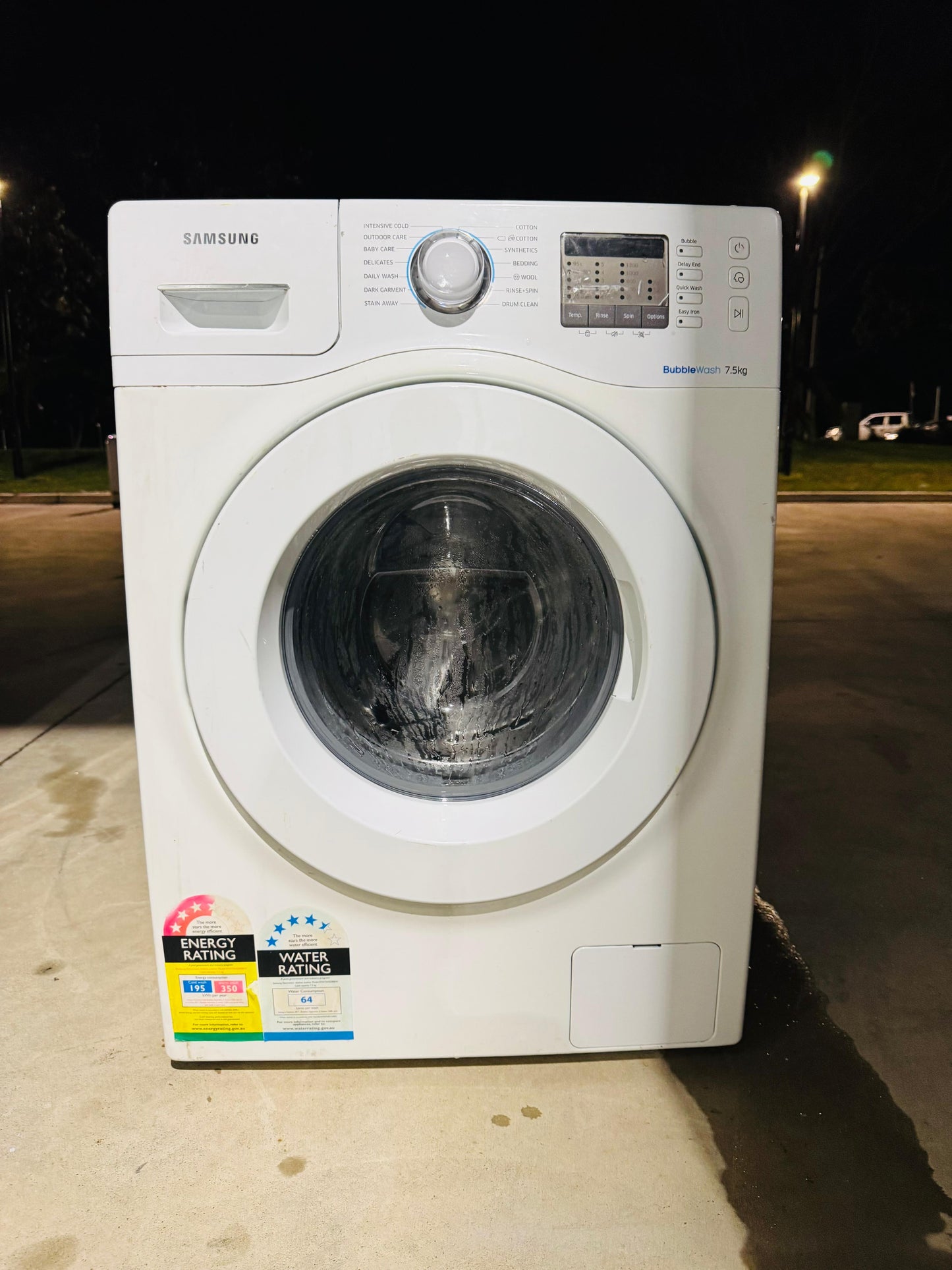 **SAMSUNG 7.5KGS FRONT LOADER WASHING MACHINE**