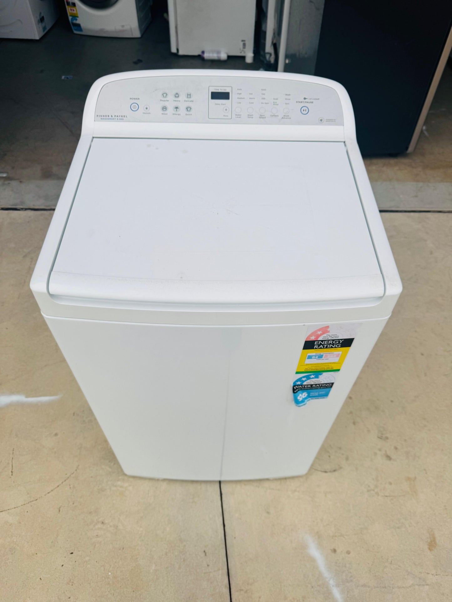 **FISHERS & PAYKEL 8.5 KGS TOP LOADER WASHING MACHINE**
