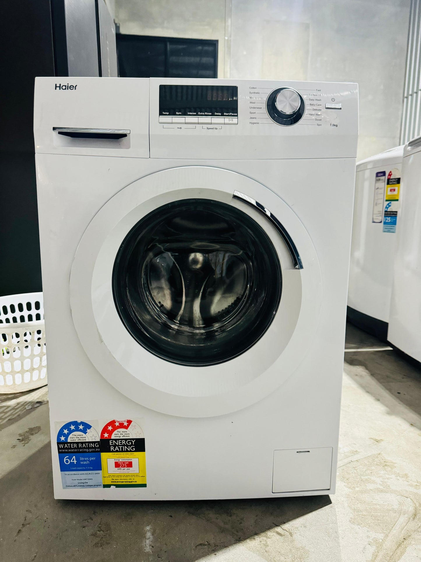 **HAIER 7.5KGS FRONT LOADER WASHING MACHINE**