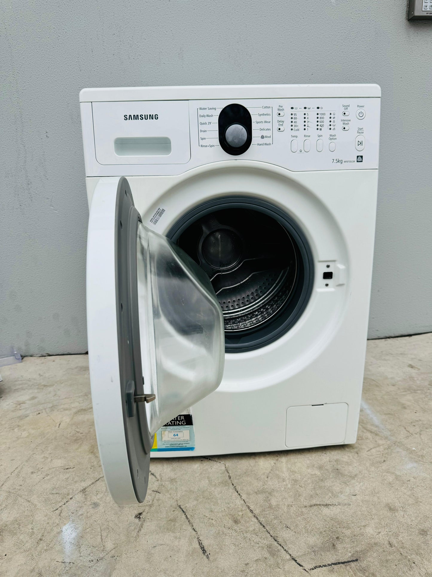 **SAMSUNG 7.5kg FRONT LOADER WASHING MACHINE**