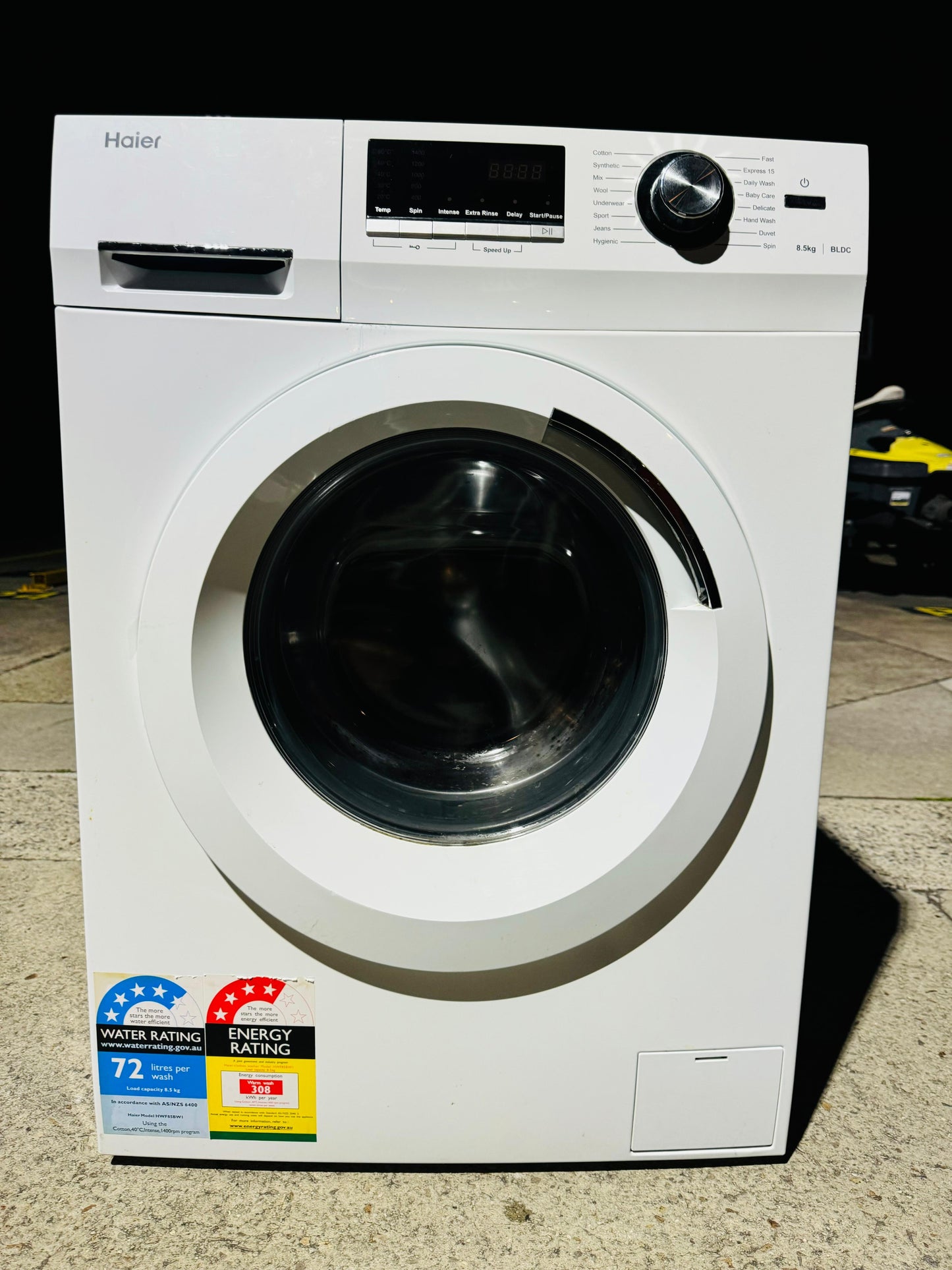 **HAIER 8.5KGS FRONT LOADER WASHING MACHINE**