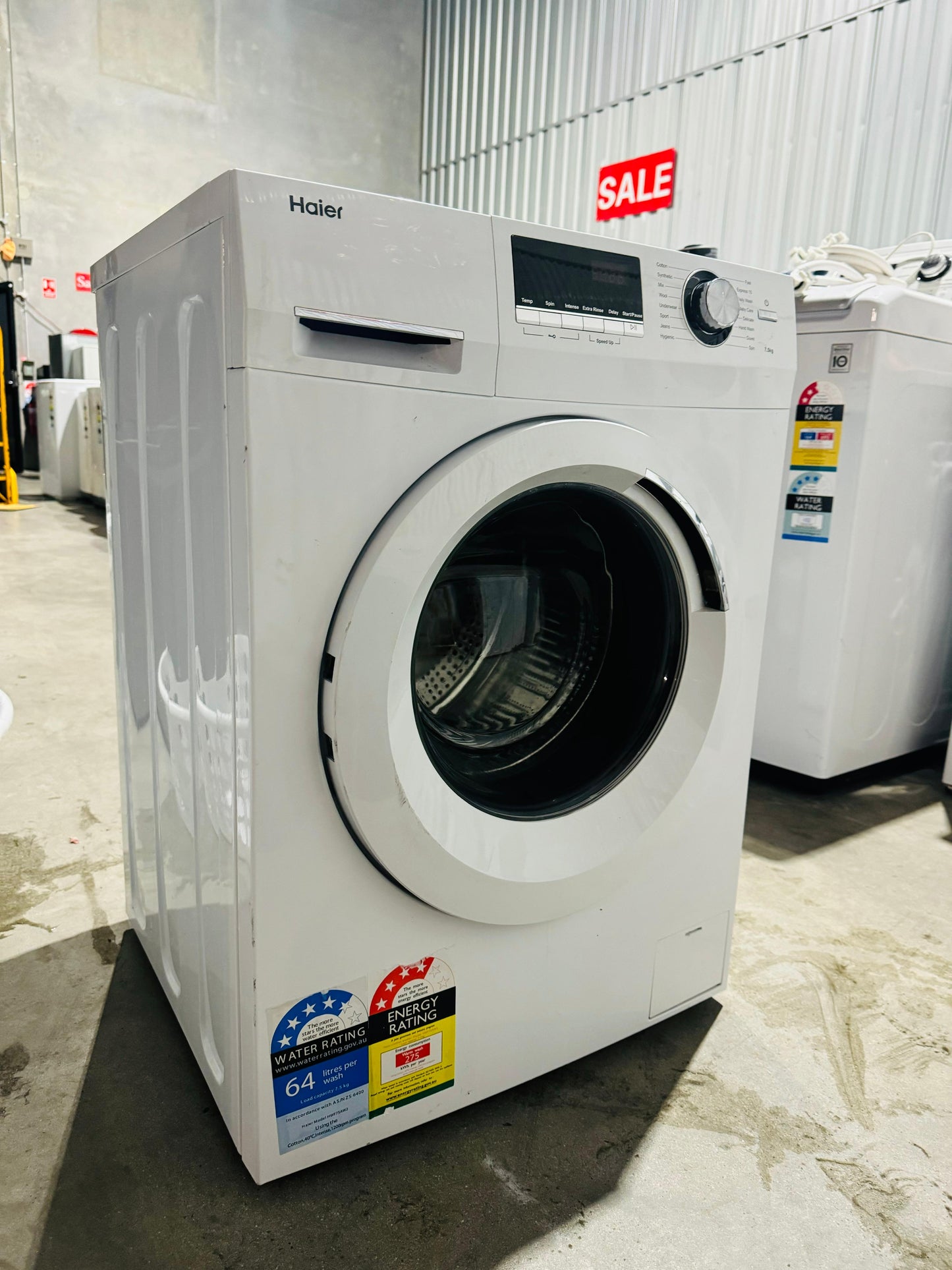 **HAIER 7.5KGS FRONT LOADER WASHING MACHINE**