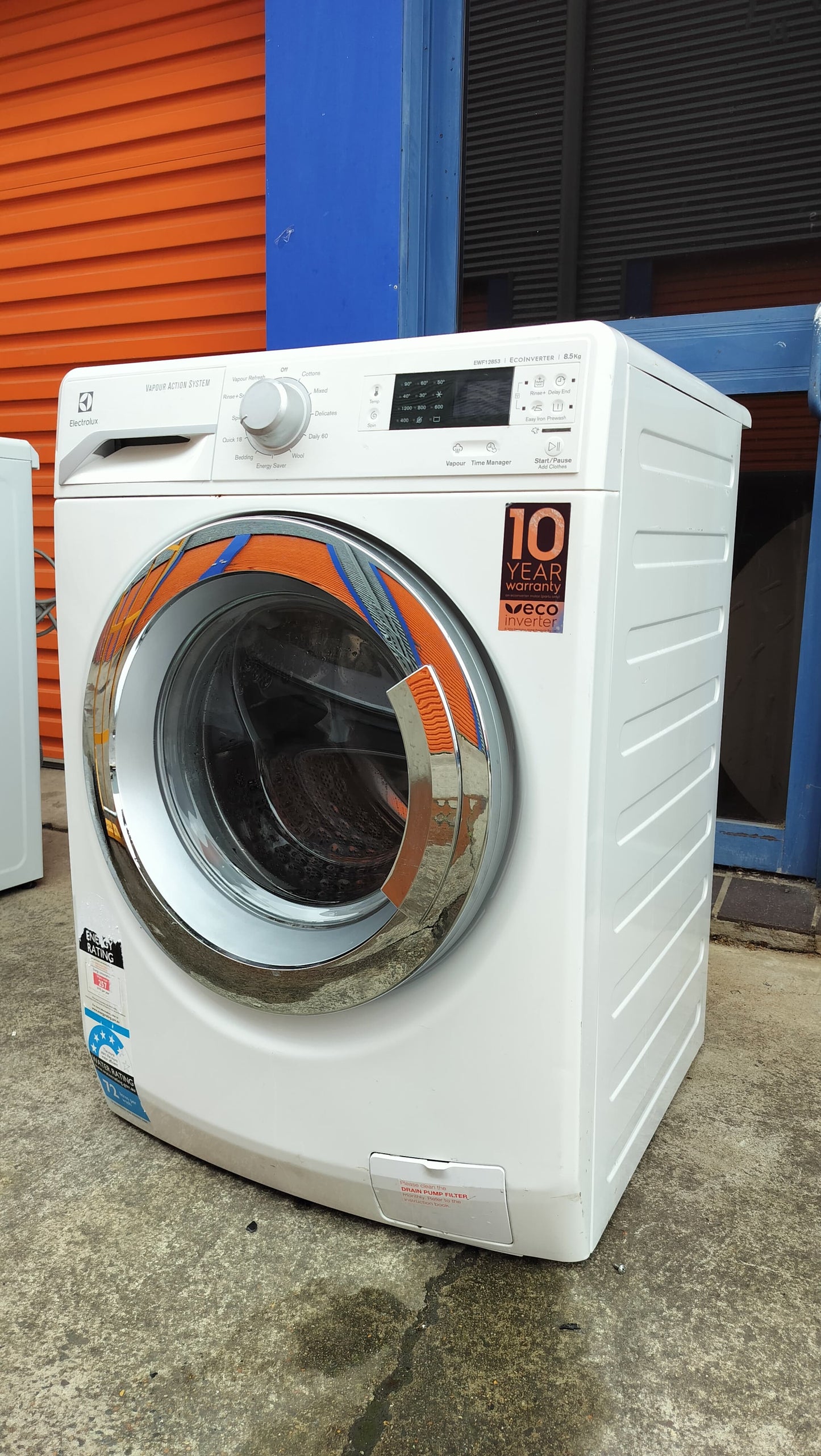 **ELECTROLUX 8.5 KGS FRONT LOADER WASHING MACHINE**