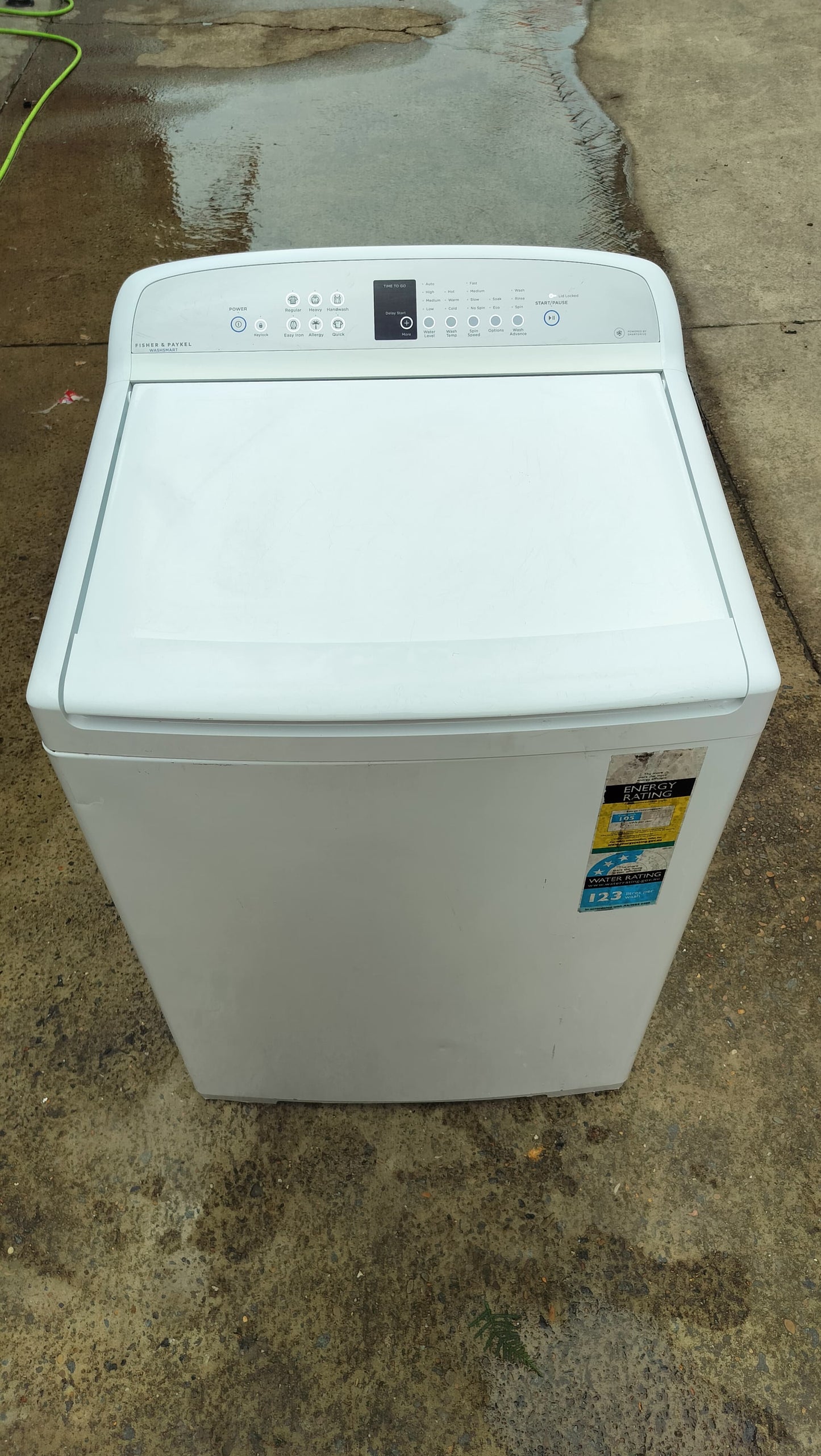 **FISHER & PAYKEL 10 KGS TOPLOADER WASHING MACHINE**