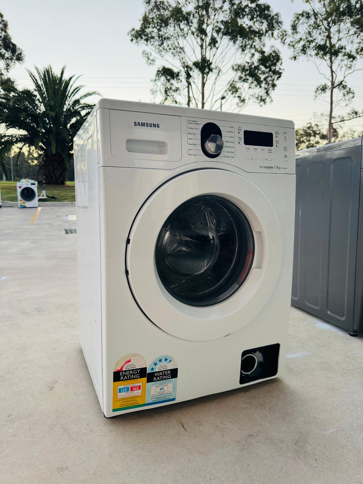 **SAMSUNG 7.5KGS FRONT LOADER WASHING MACHINE**