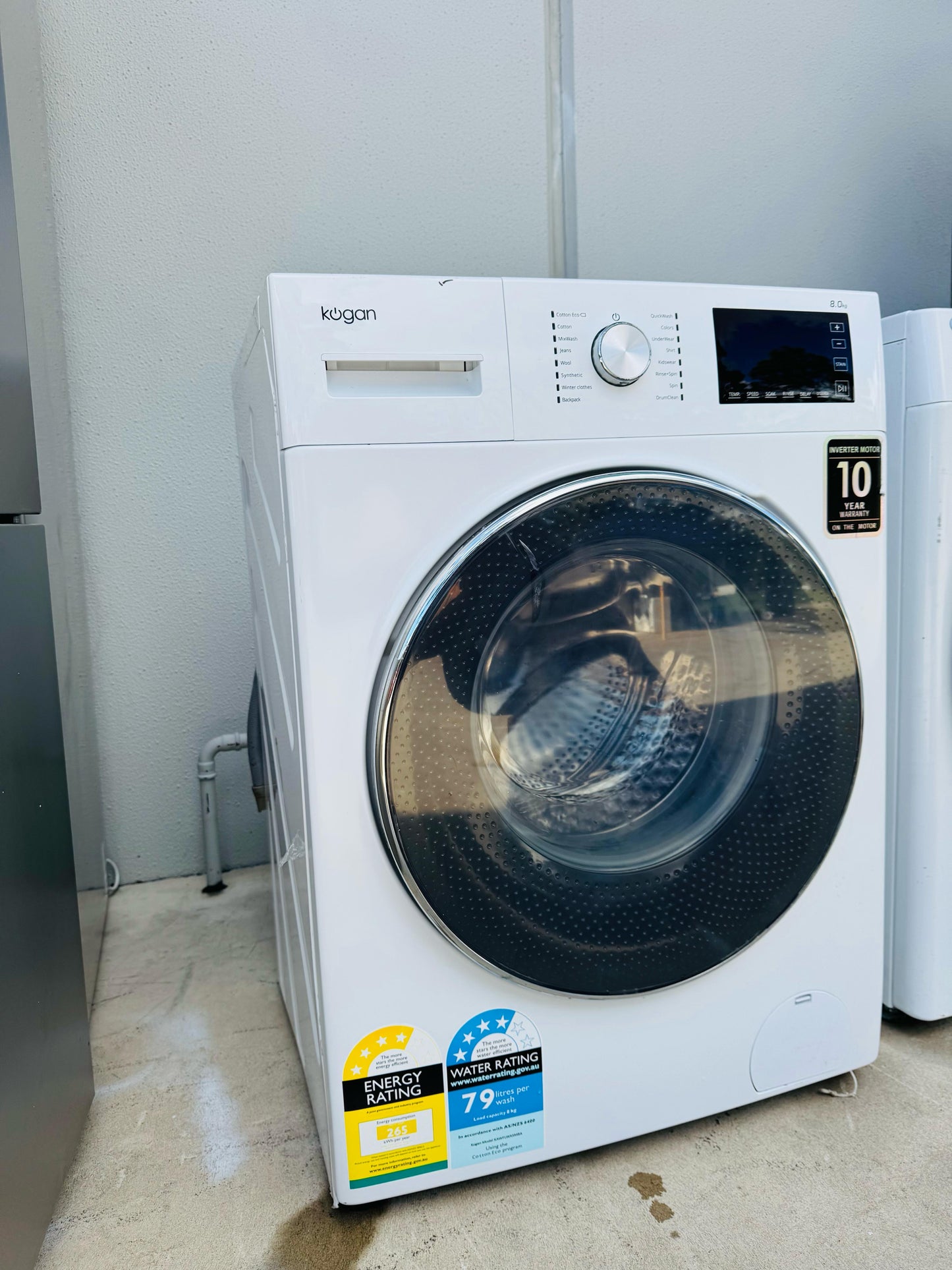 **KOGAN 8KGS FRONT LOADER WASHING MACHINE**