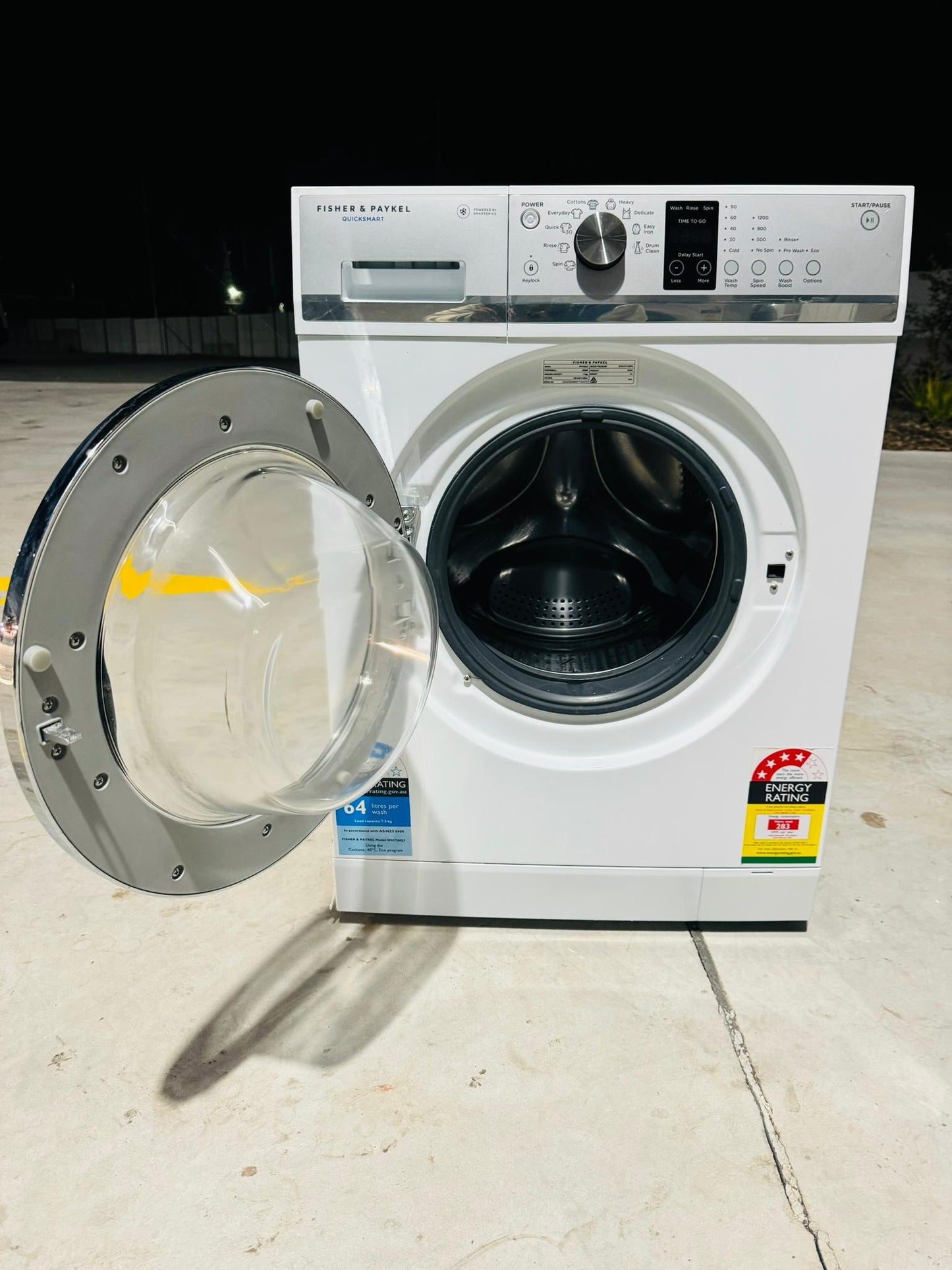 FISHER & PAYKEL 7.5KGS FRONT LOADER WASHING MACHINE