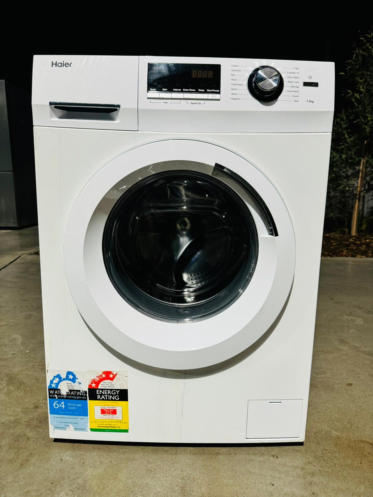 **HAIER 7.5 KGS FRONT LOADER WASHING MACHINE**