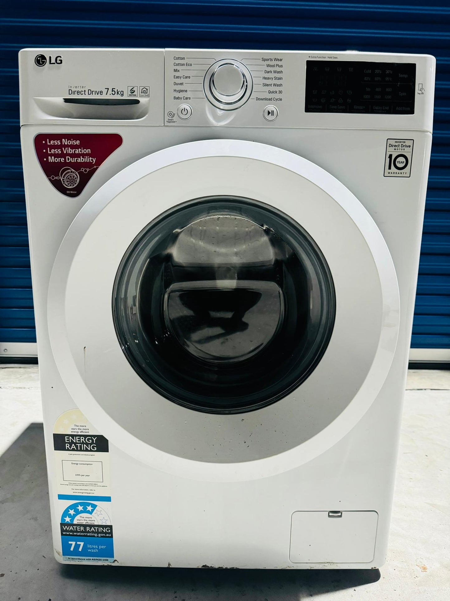 **LG 7.5KGS FRONT LOADER WASHING MACHINE**