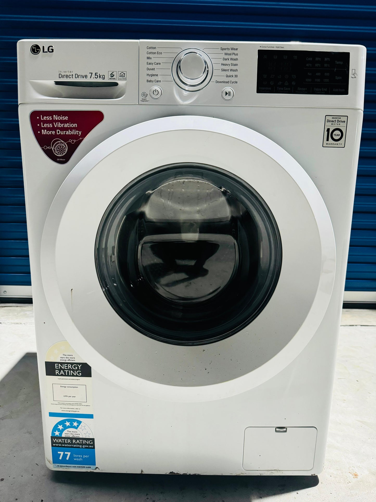 **LG 7.5KGS FRONT LOADER WASHING MACHINE**