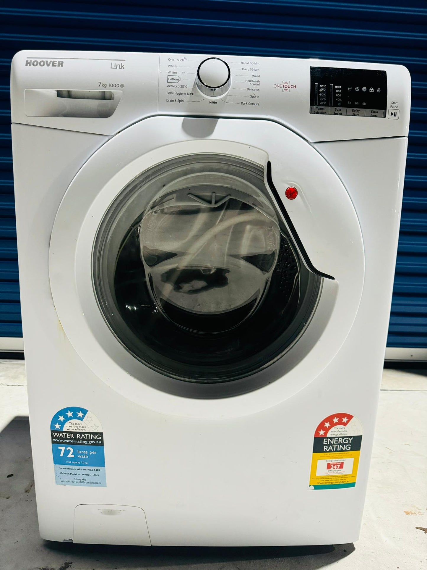 **HOOVER 7KGS FRONT LOADER WASHING MACHINE**