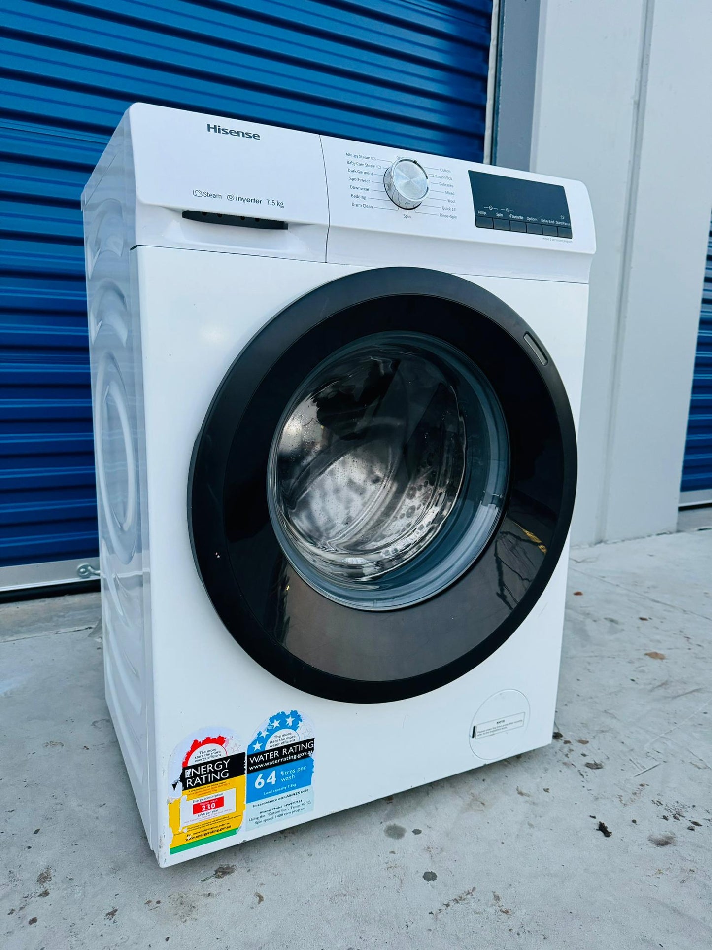 **Hisense 7.5 KGS FRONT LOADER WASHING MACHINE**