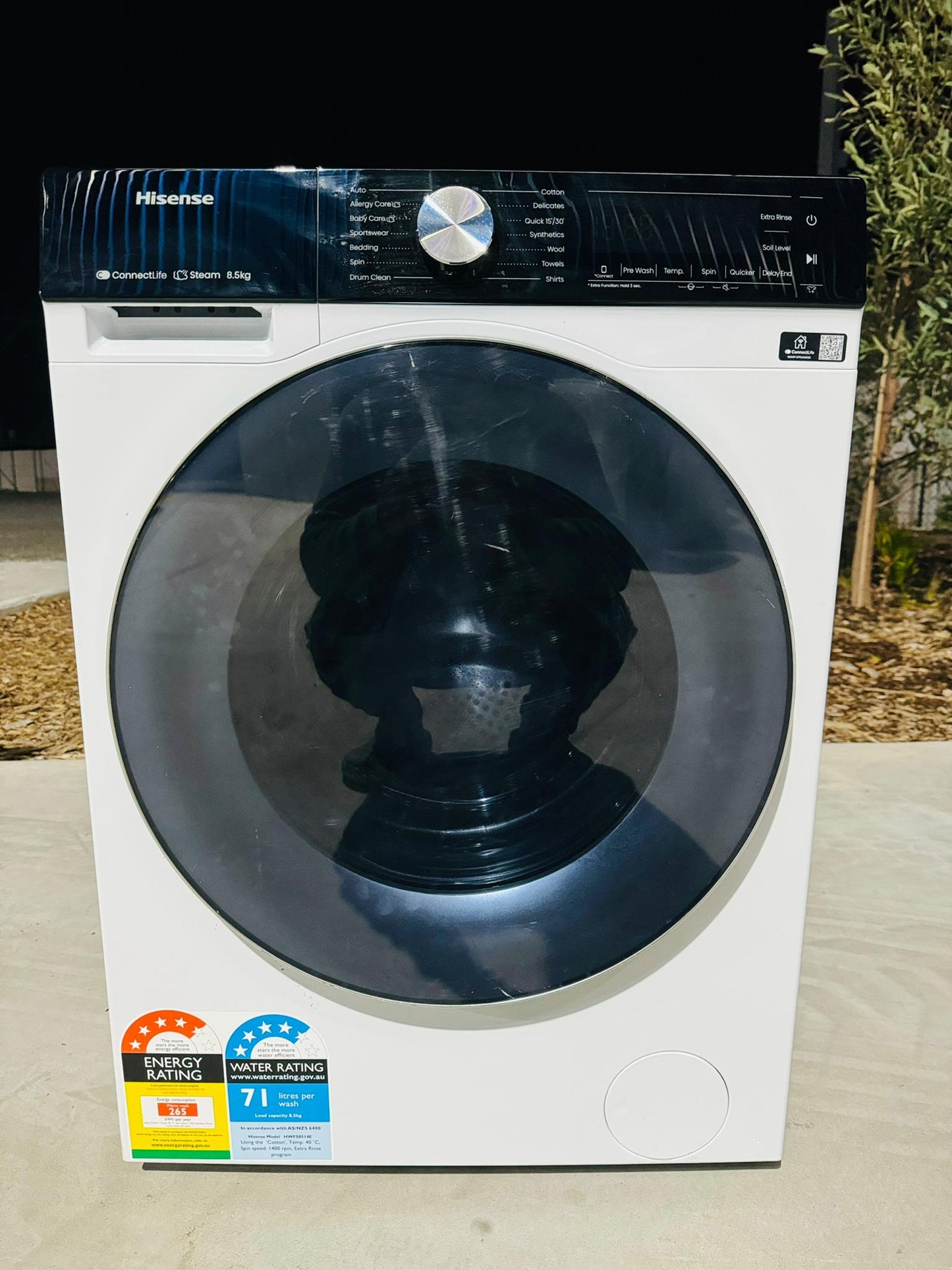 **HISENSE 8.5KGS FRONT LOADER WASHING MACHINE**