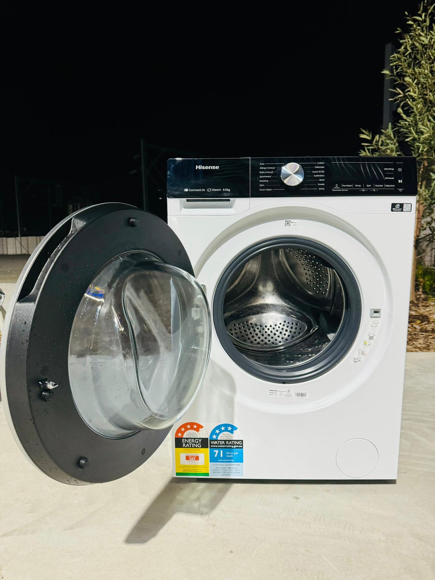 **HISENSE 8.5KGS FRONT LOADER WASHING MACHINE**