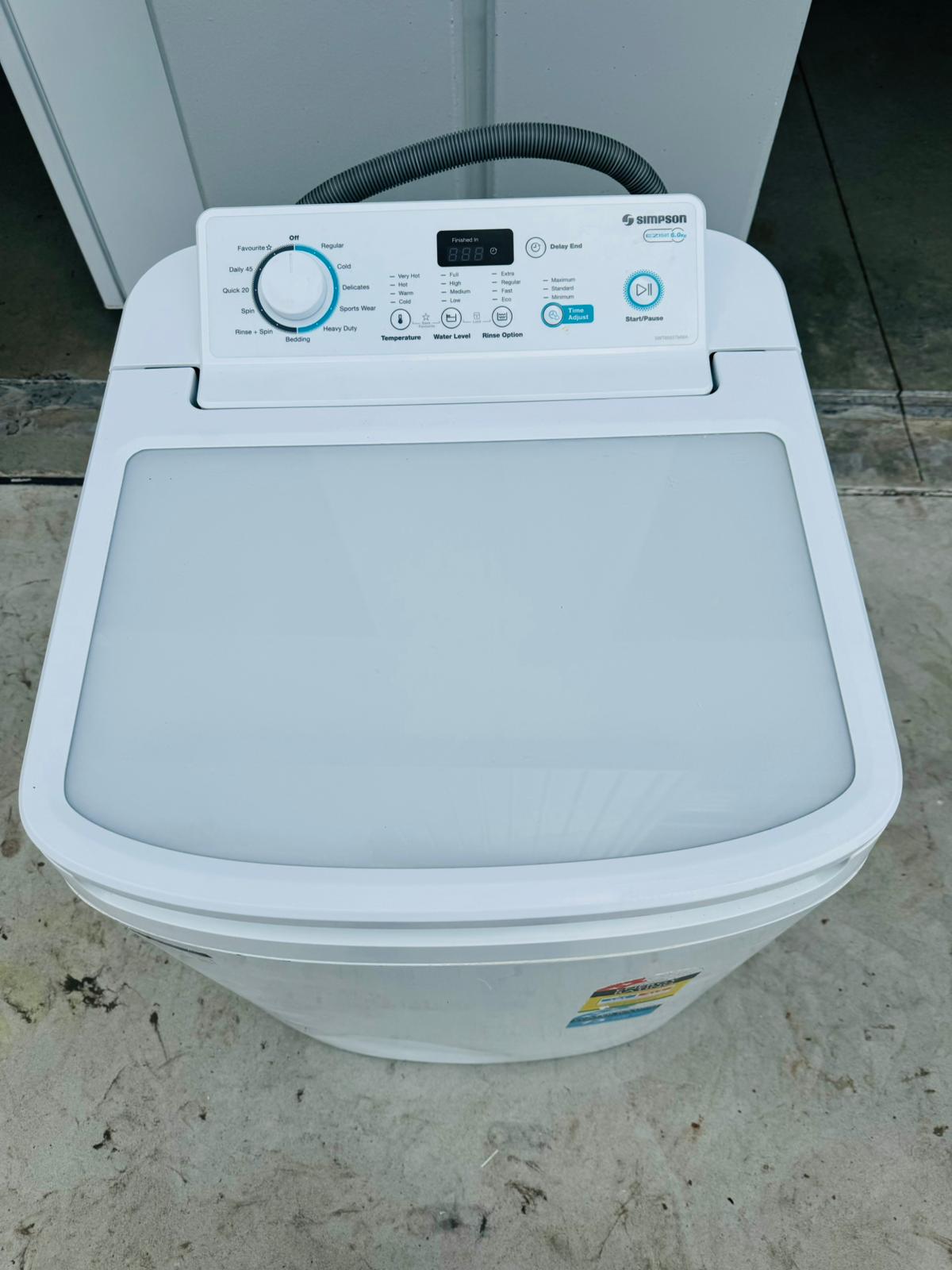 **SIMPSON 6KGS EZI SET TOP LOADER WASHING MACHINE**