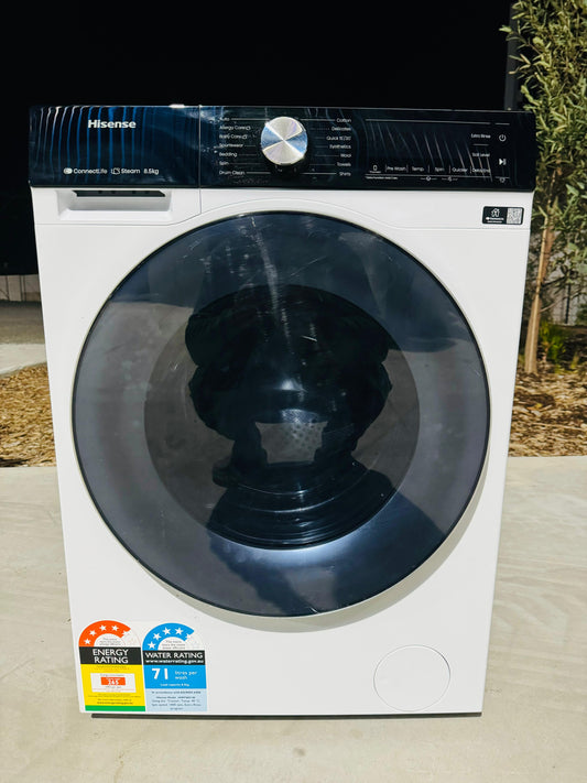 **HISENSE 8.5KGS FRONT LOADER WASHING MACHINE**