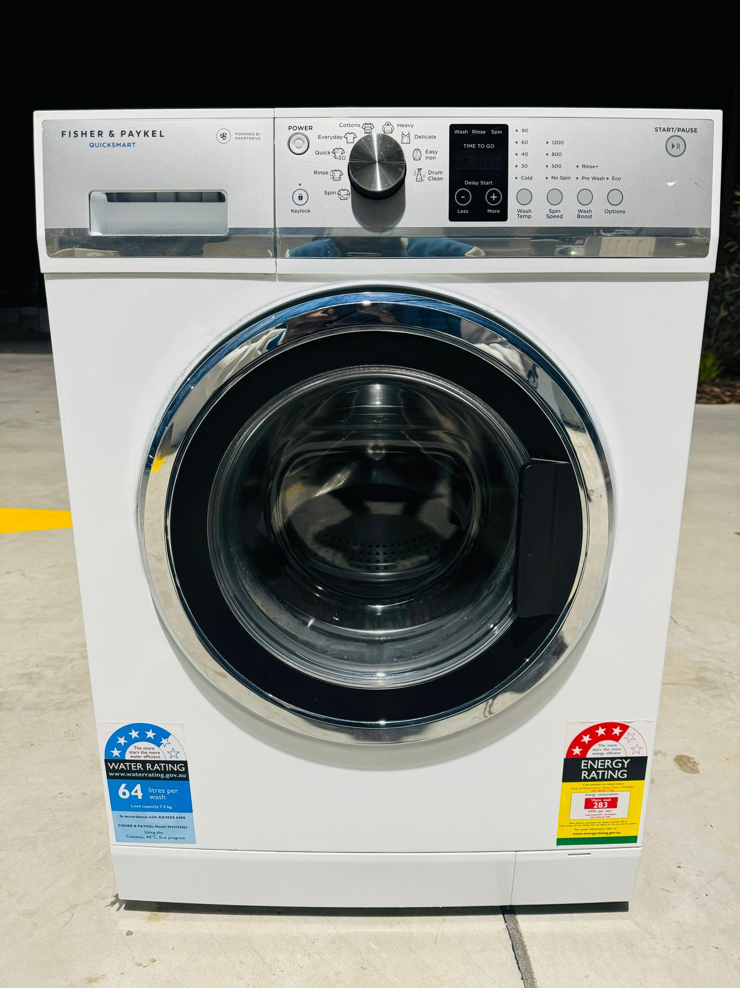 FISHER & PAYKEL 7.5KGS FRONT LOADER WASHING MACHINE