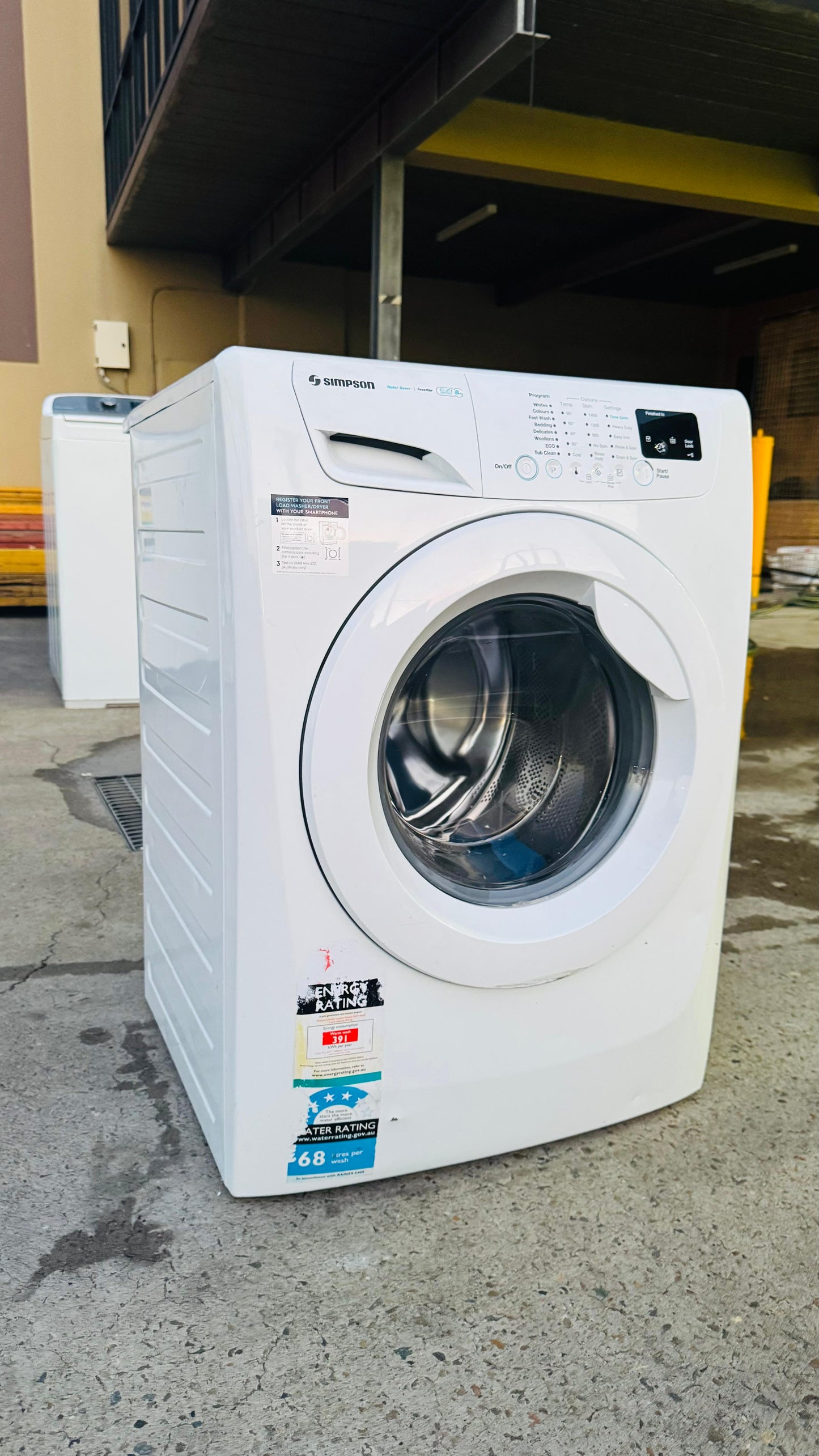 SIMPSON 8KGS FRONT LOADER WASHING MACHINE