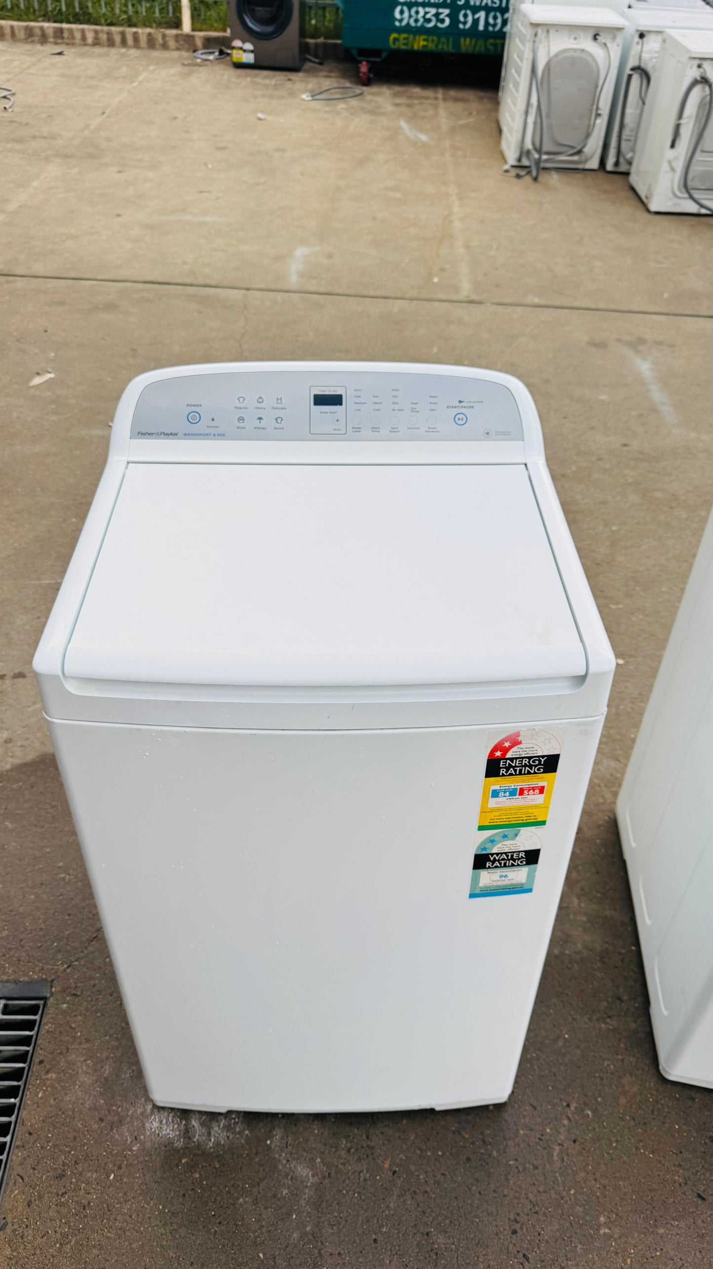 FISHER AND PAYKEL 8.5KGS TOP LOADER WASHING MACHINE