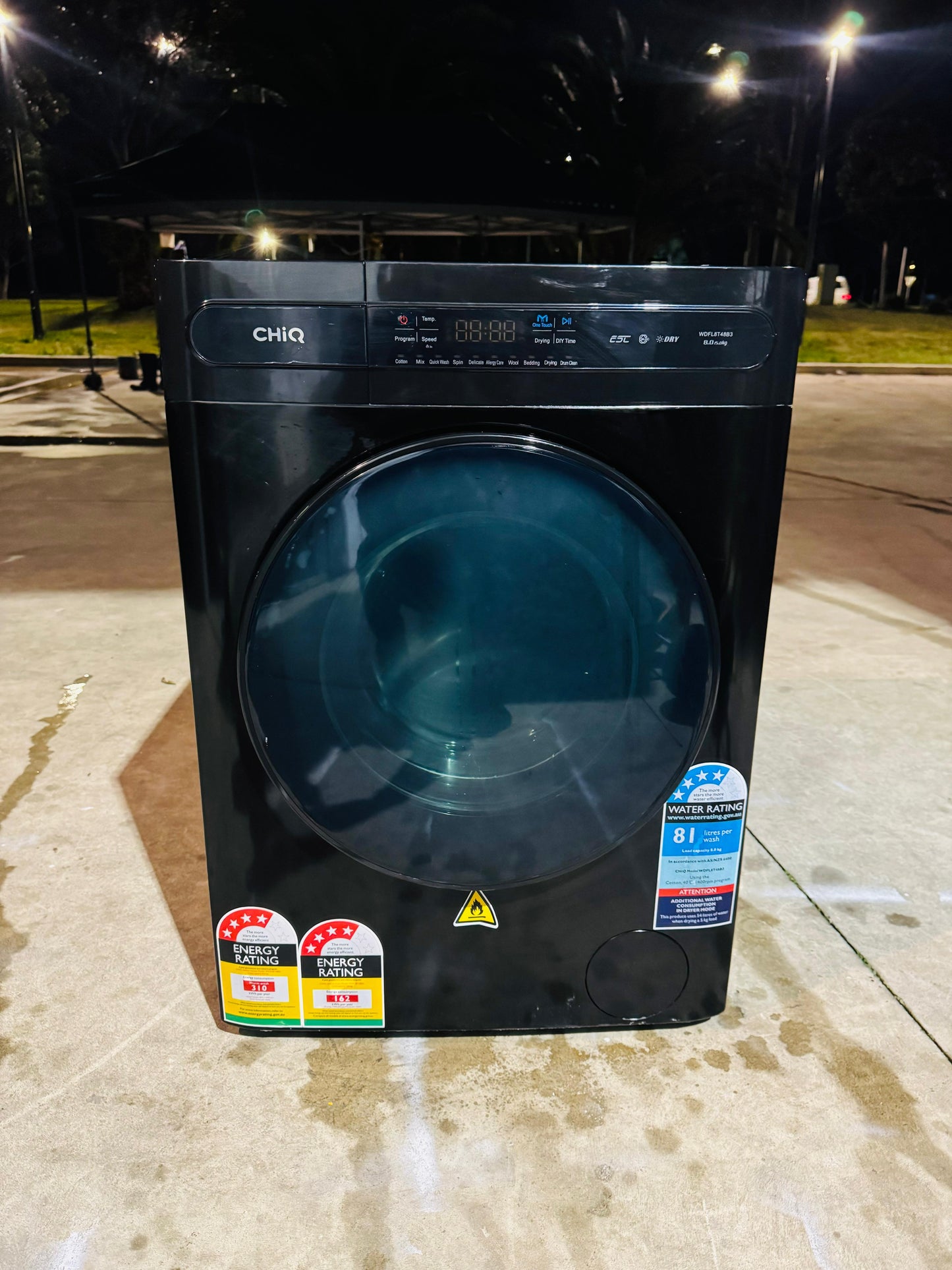 CHIQ 8KGS FRONT LOADER WASHING MACHINE