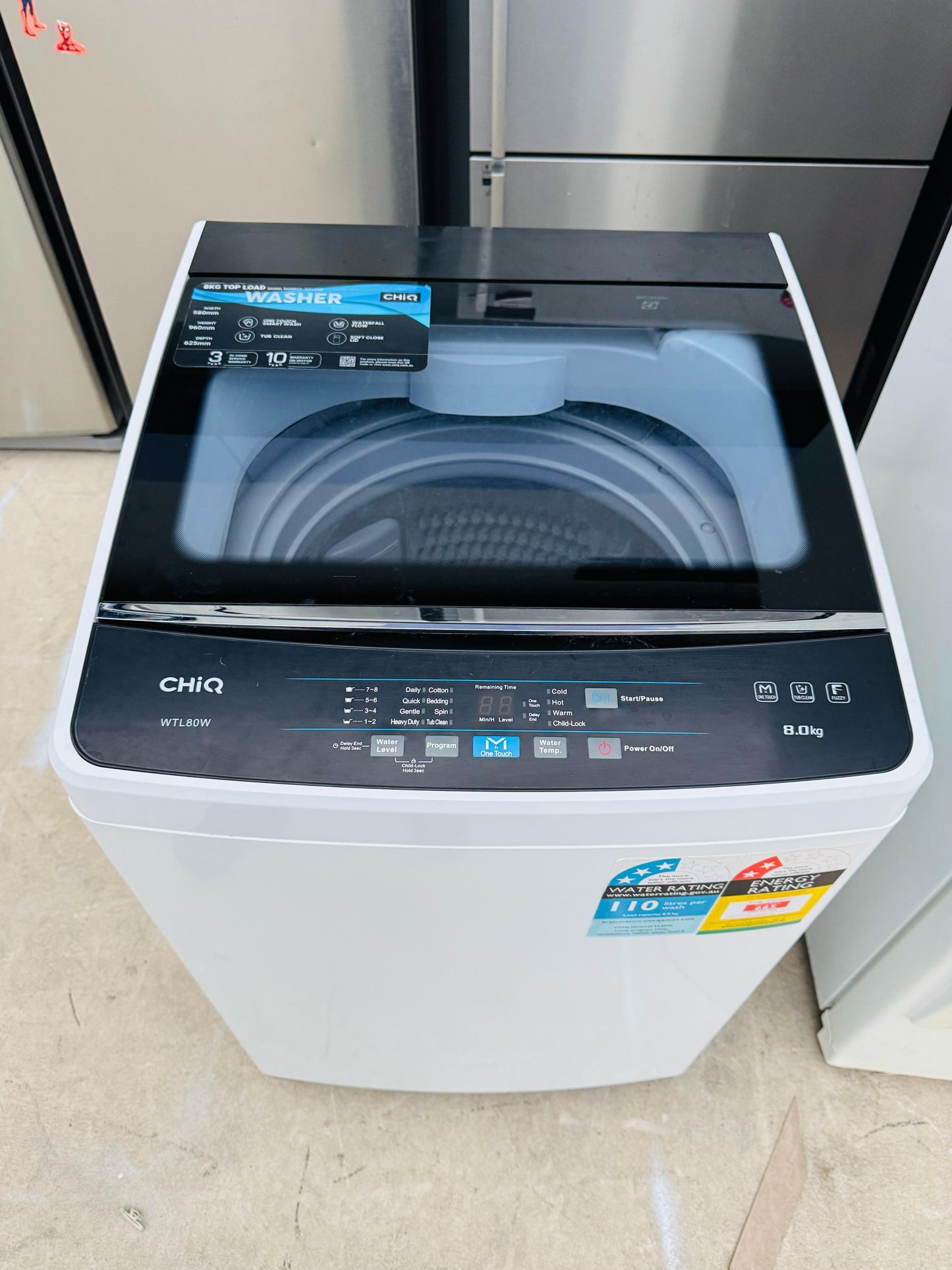 CHIQ 8KGS TOP LOADER WASHING MACHINE