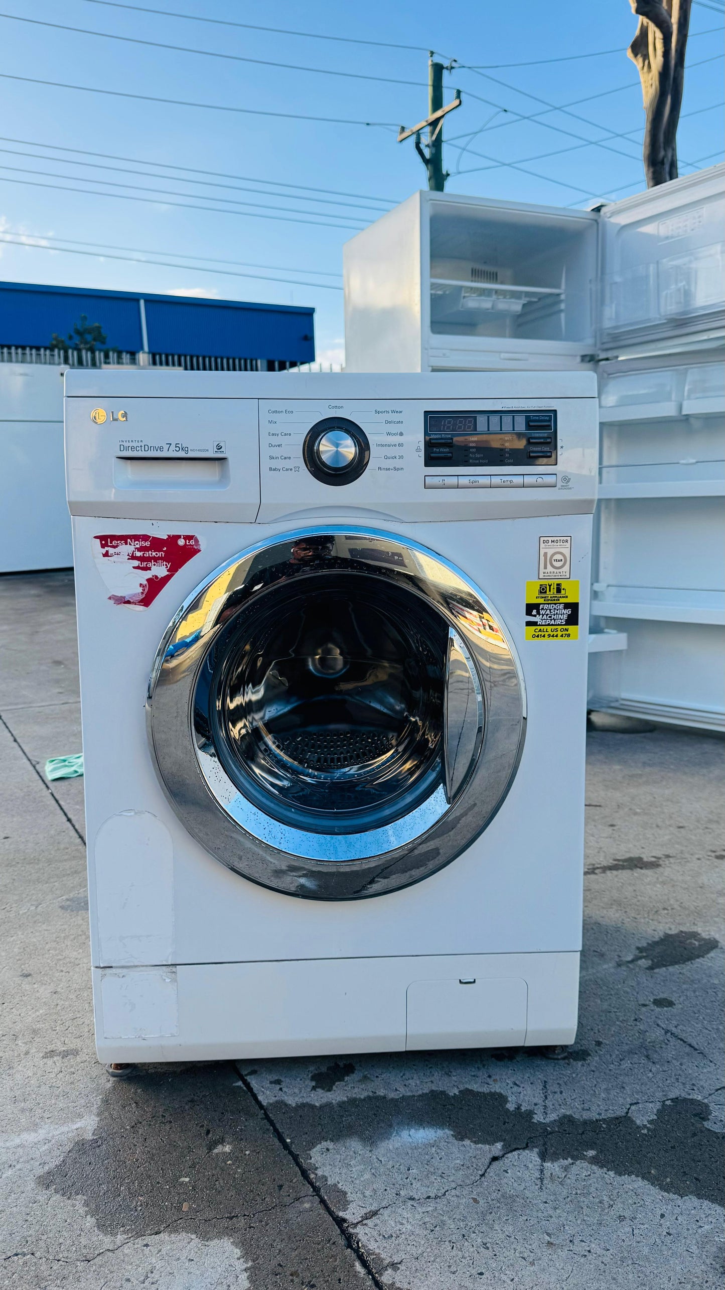 LG 7.5KGS FRONT LOADER WASHING MACHINE