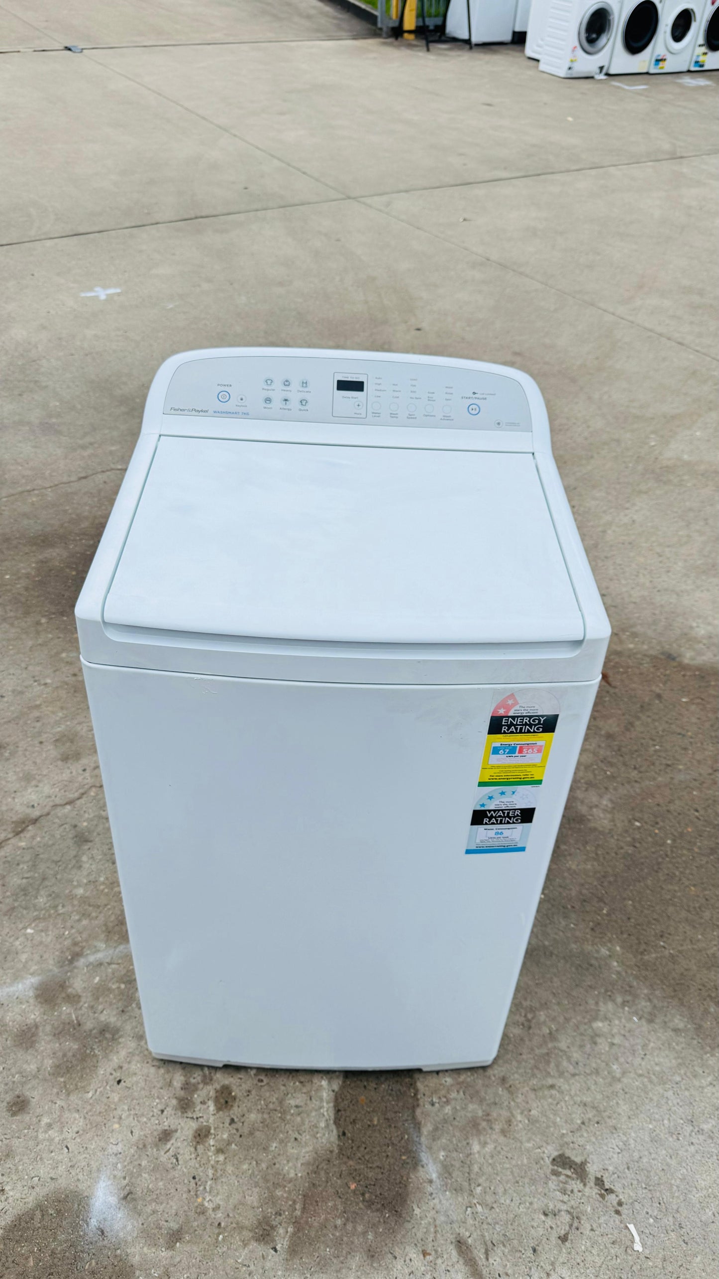 FISHER AND PAYKEL 7KGS TOP LOADER WASHING MACHINE