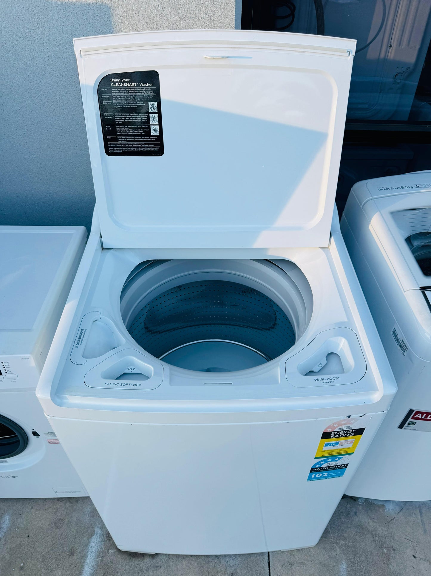 FISHER AND PAYKEL 10KGS TOP LOADER WASHING MACHINE