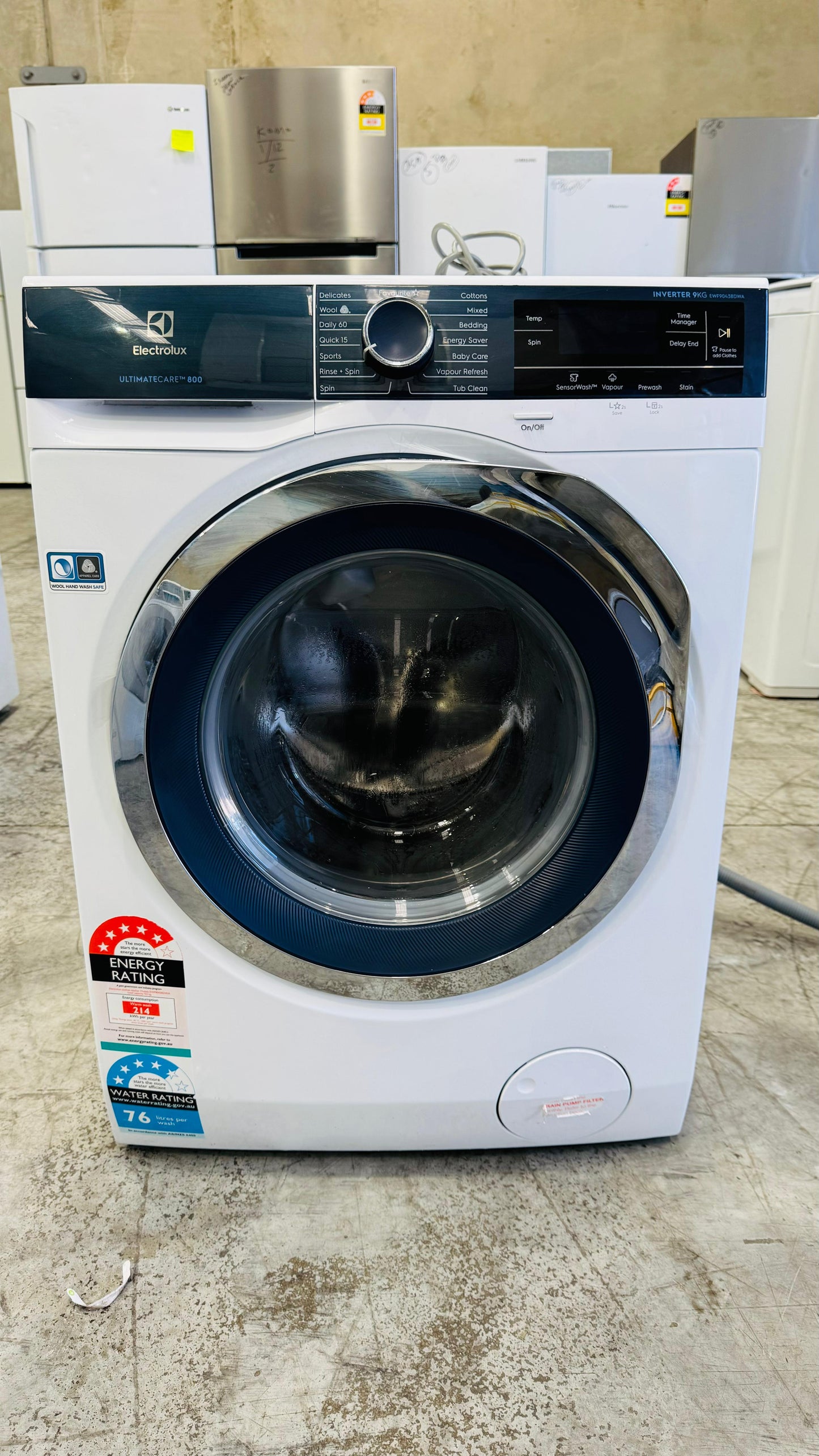 ELECTROLUX 9KGS FRONT LOADER WASHING MACHINE