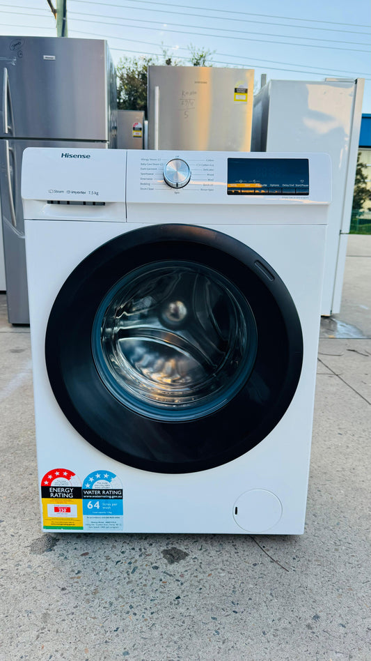 HISENSE 7.5KGS FRONT LOADER WASHING MACHINE