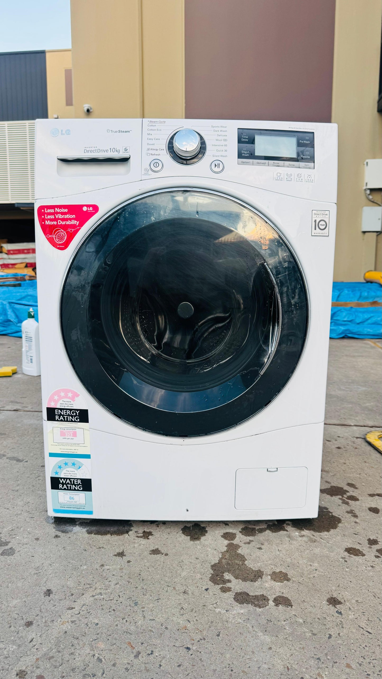 LG 10KGS FRONT LOADER WASHING MACHINE