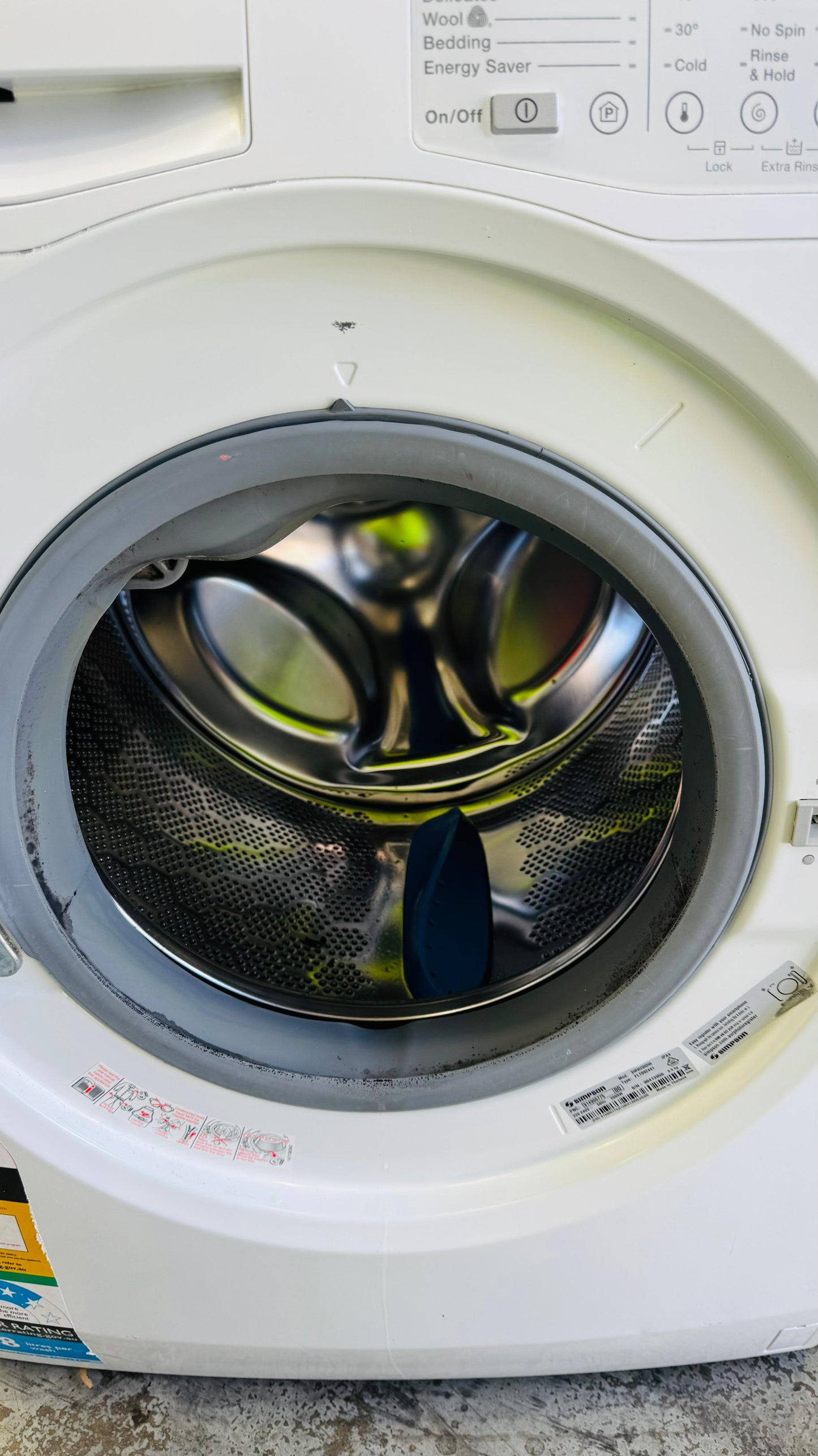SIMPSON 8KGS FRONT LOADER WASHING MACHINE