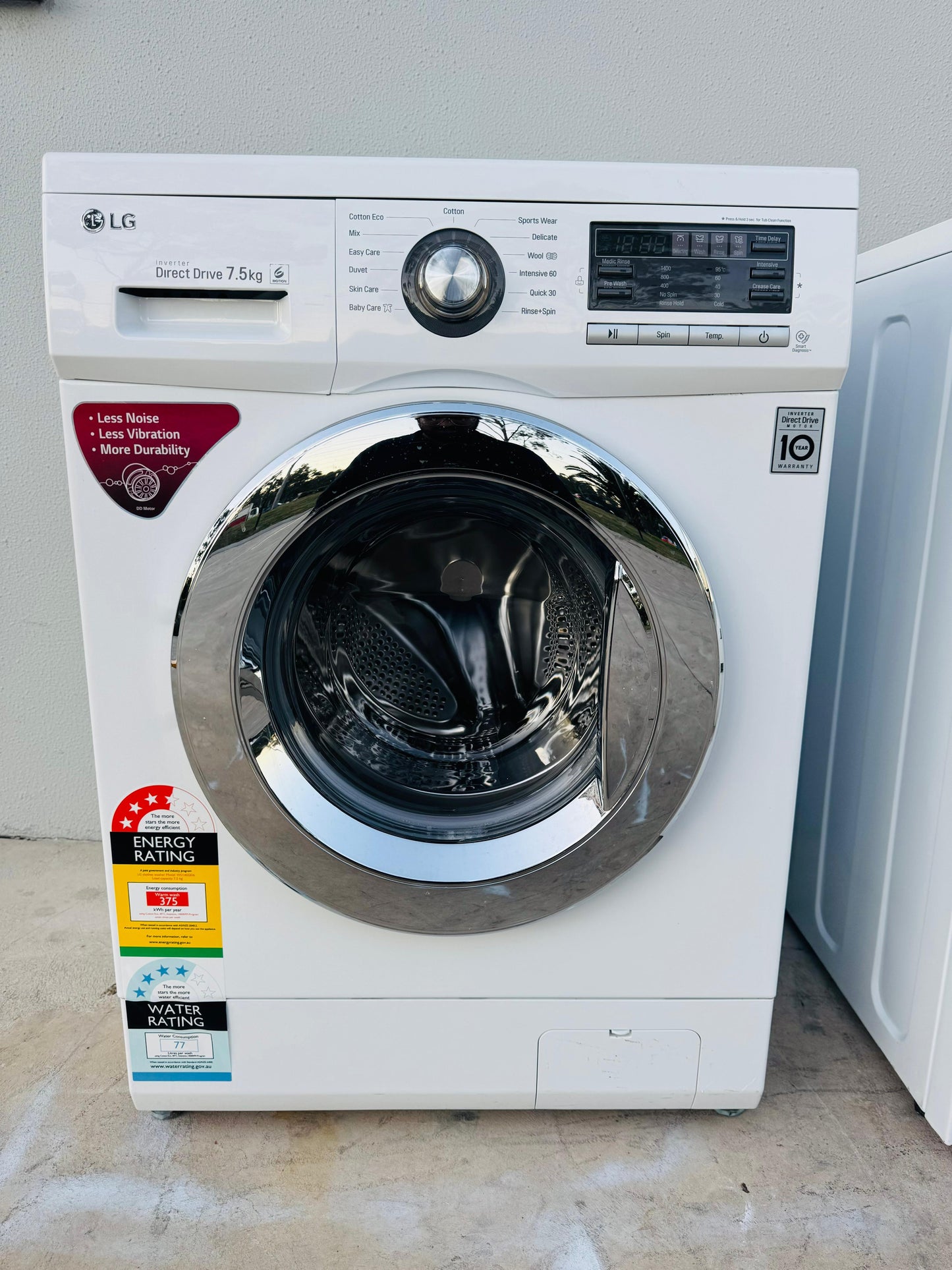 LG 7.5 KGS FRONT LOADER WASHING MACHINE