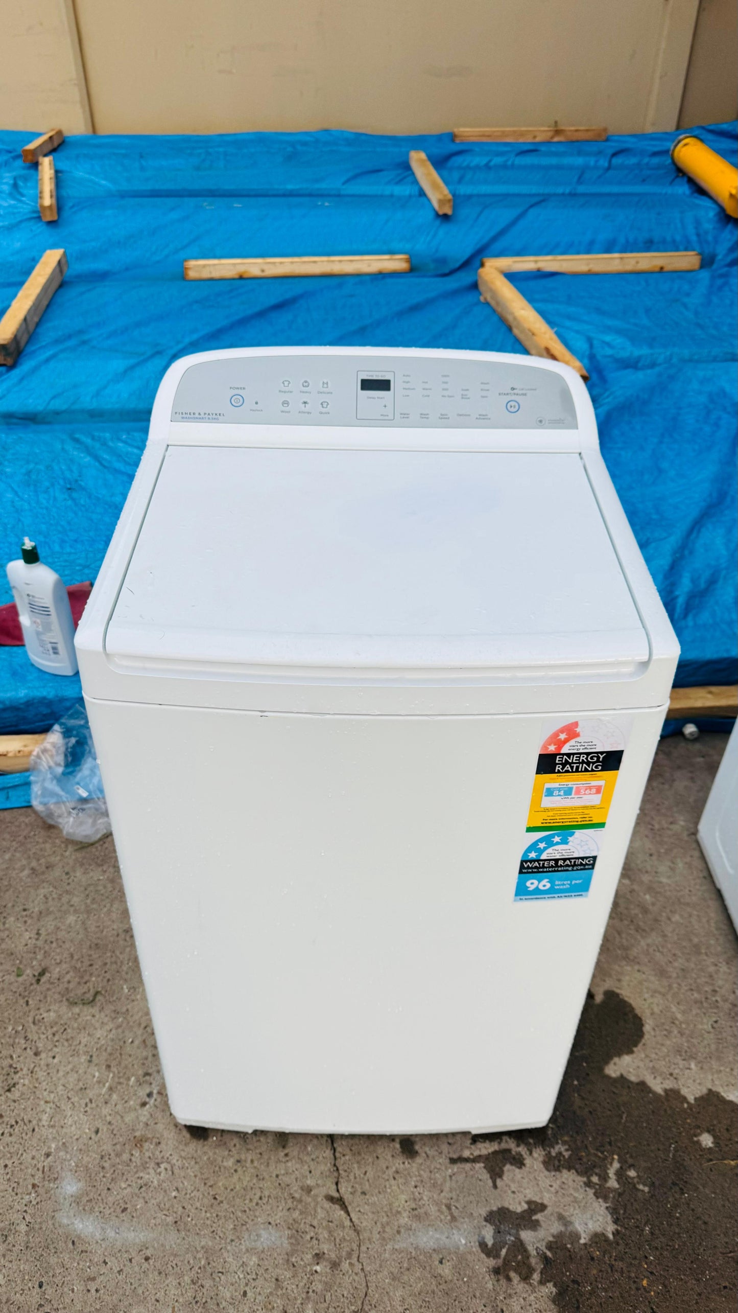 FISHER AND PAYKEL 8.5KGS TOP LOADER WASHING MACHINE