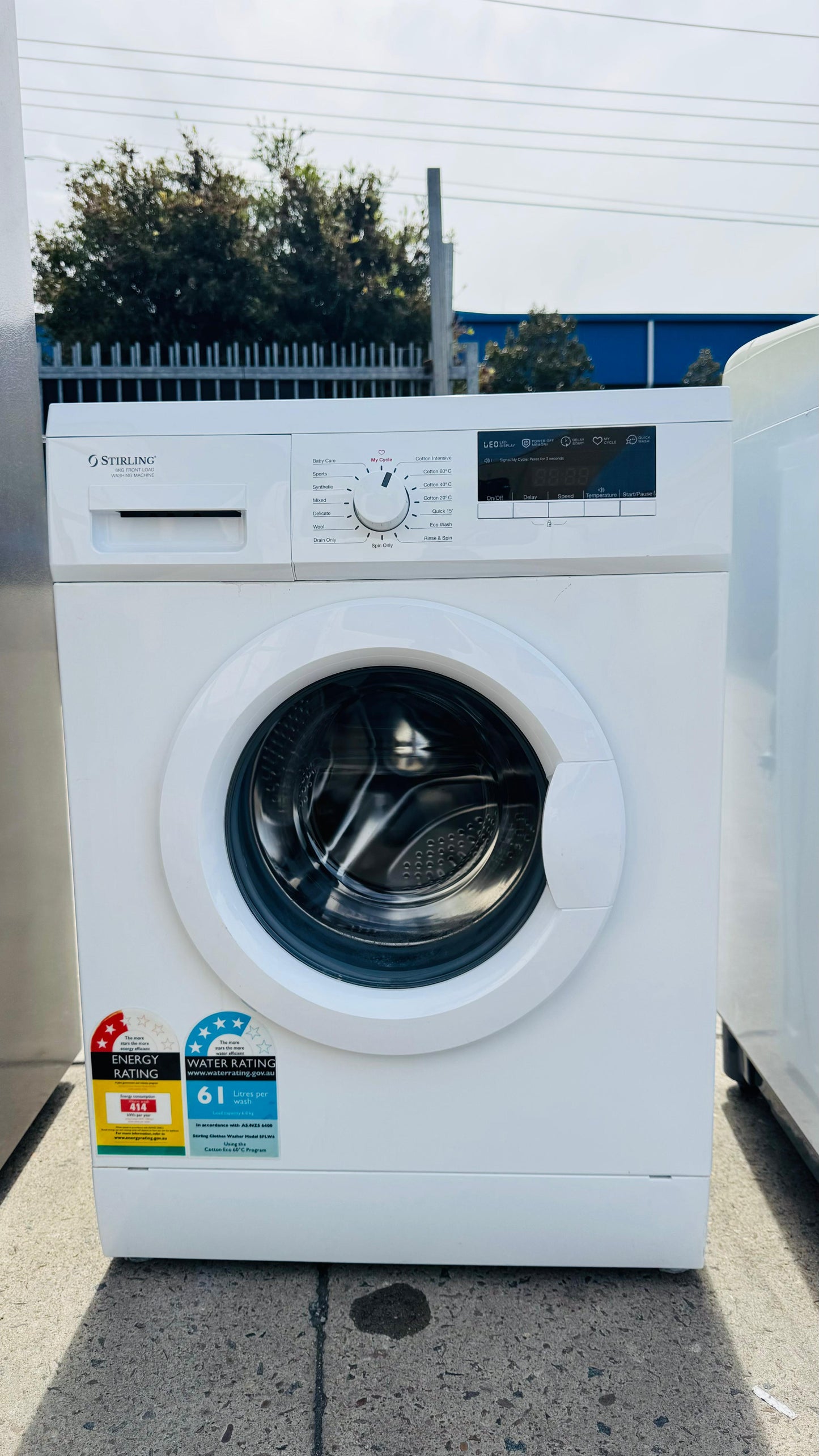 STIRLING 6KGS FRONT LOADER WASHING MACHINE