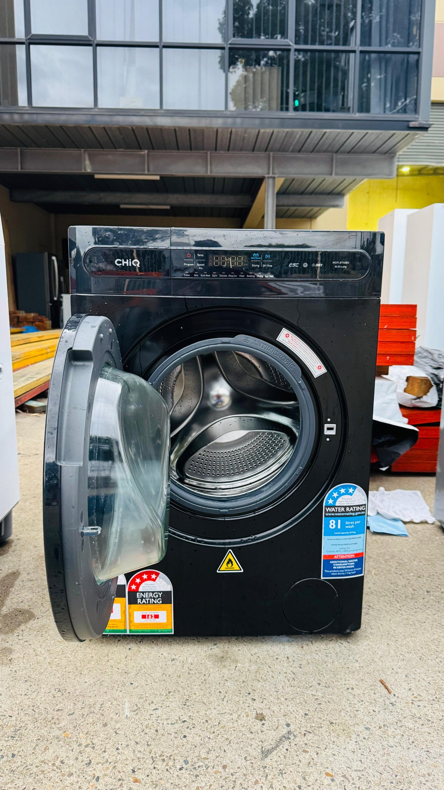 CHIQ 8KGS FRONT LOADER WASHING MACHINE ONLY