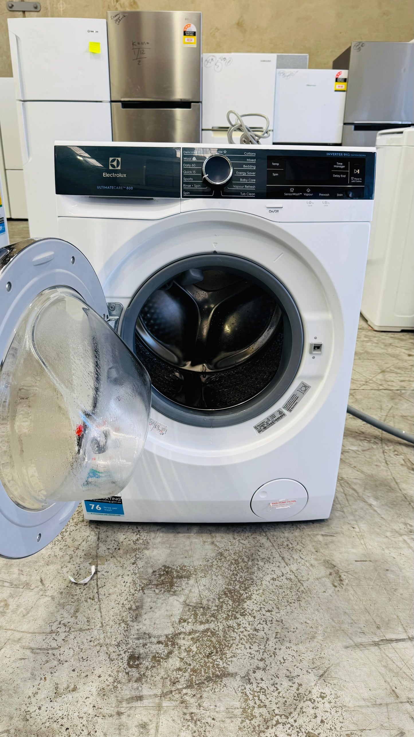 ELECTROLUX 9KGS FRONT LOADER WASHING MACHINE