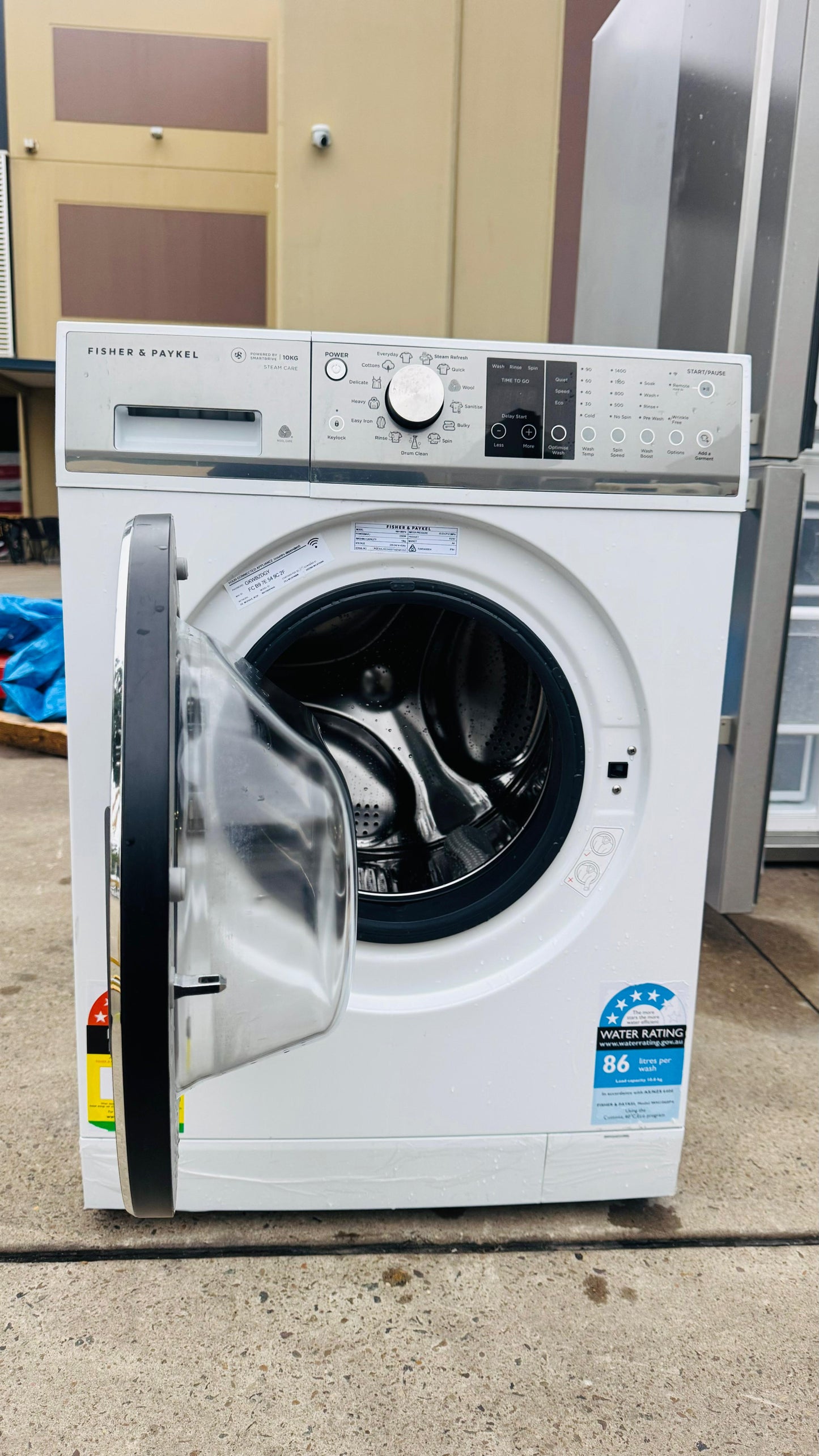 FISHER AND PAYKEL 10KGS FRONT LOADER WASHING MACHINE