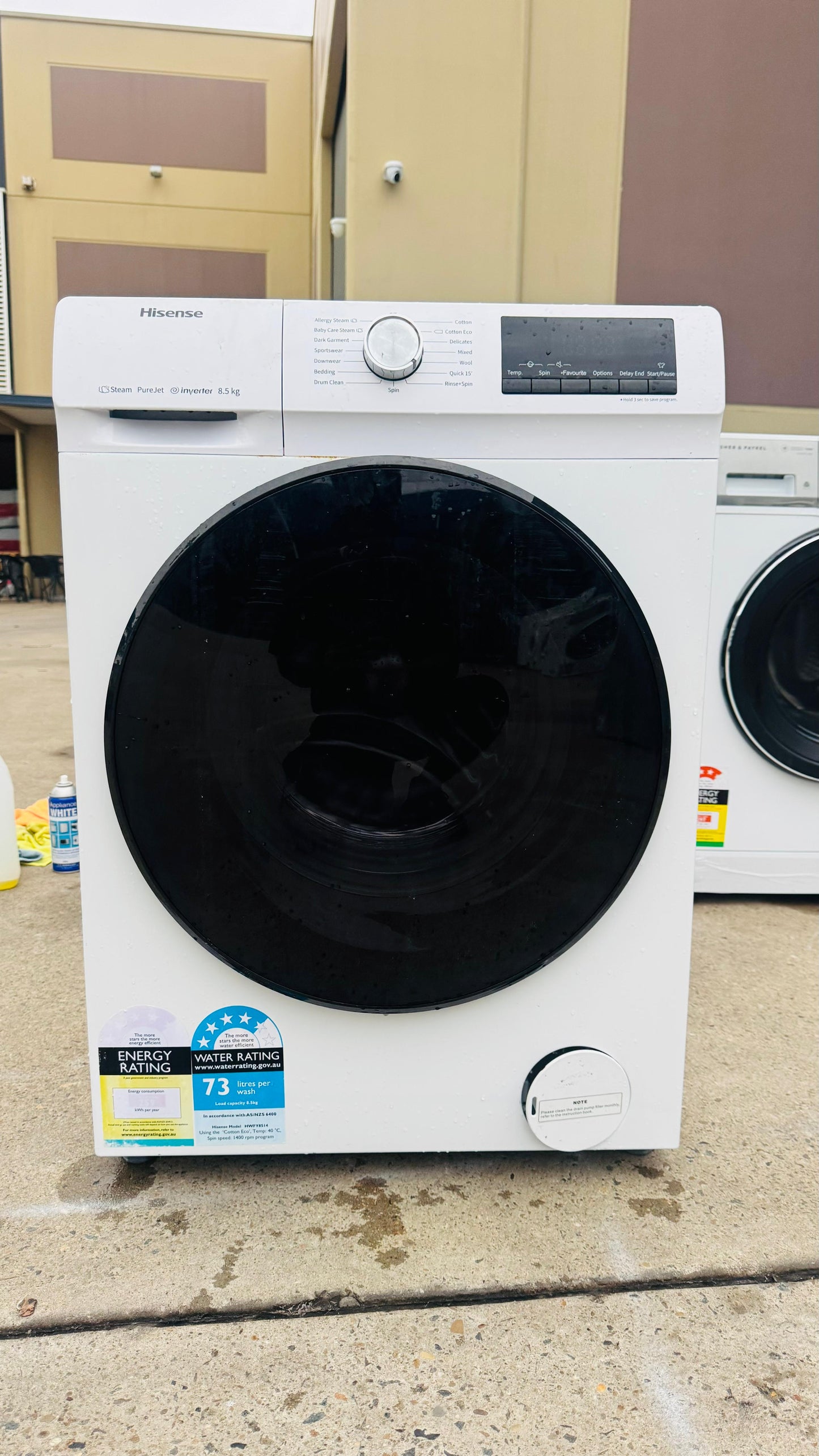 HISENSE 8.5KGS FRONT LOADER WASHING MACHINE