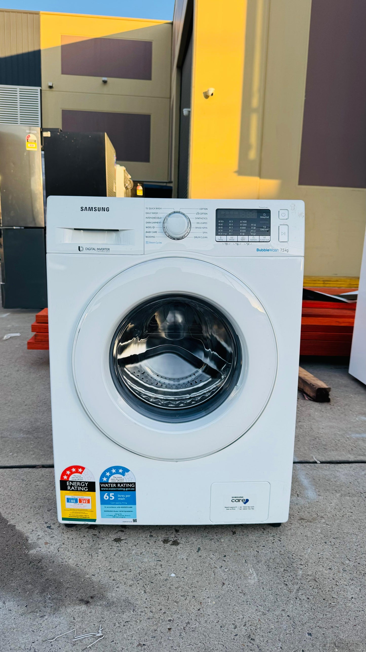SAMSUNG 7.5KGS FRONT LOADER WASHING MACHINE
