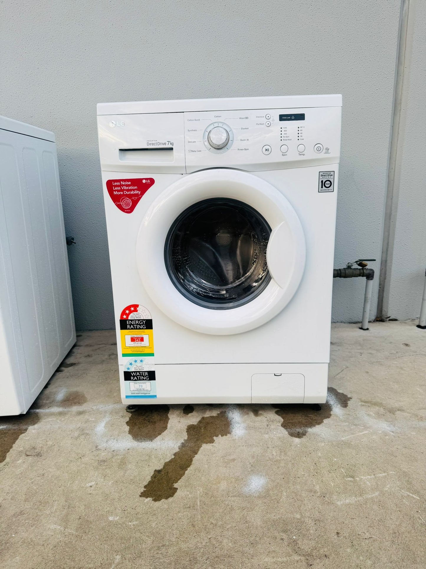 LG 7 KGS FRONT LOADER WASHING MACHINE