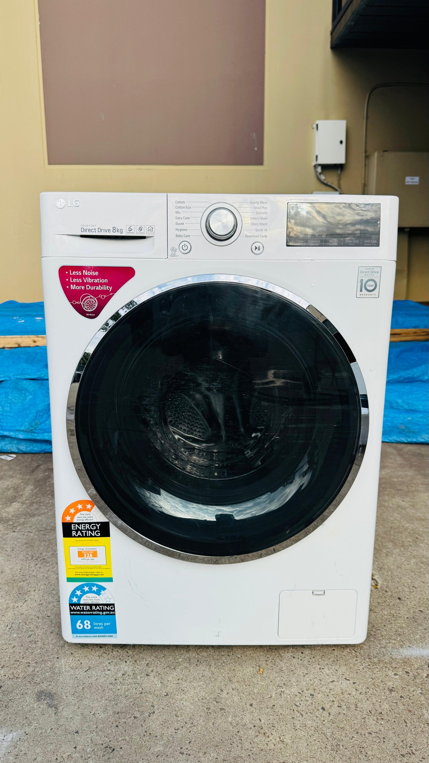 LG 8KGS FRONT LOADER WASHING MACHINE