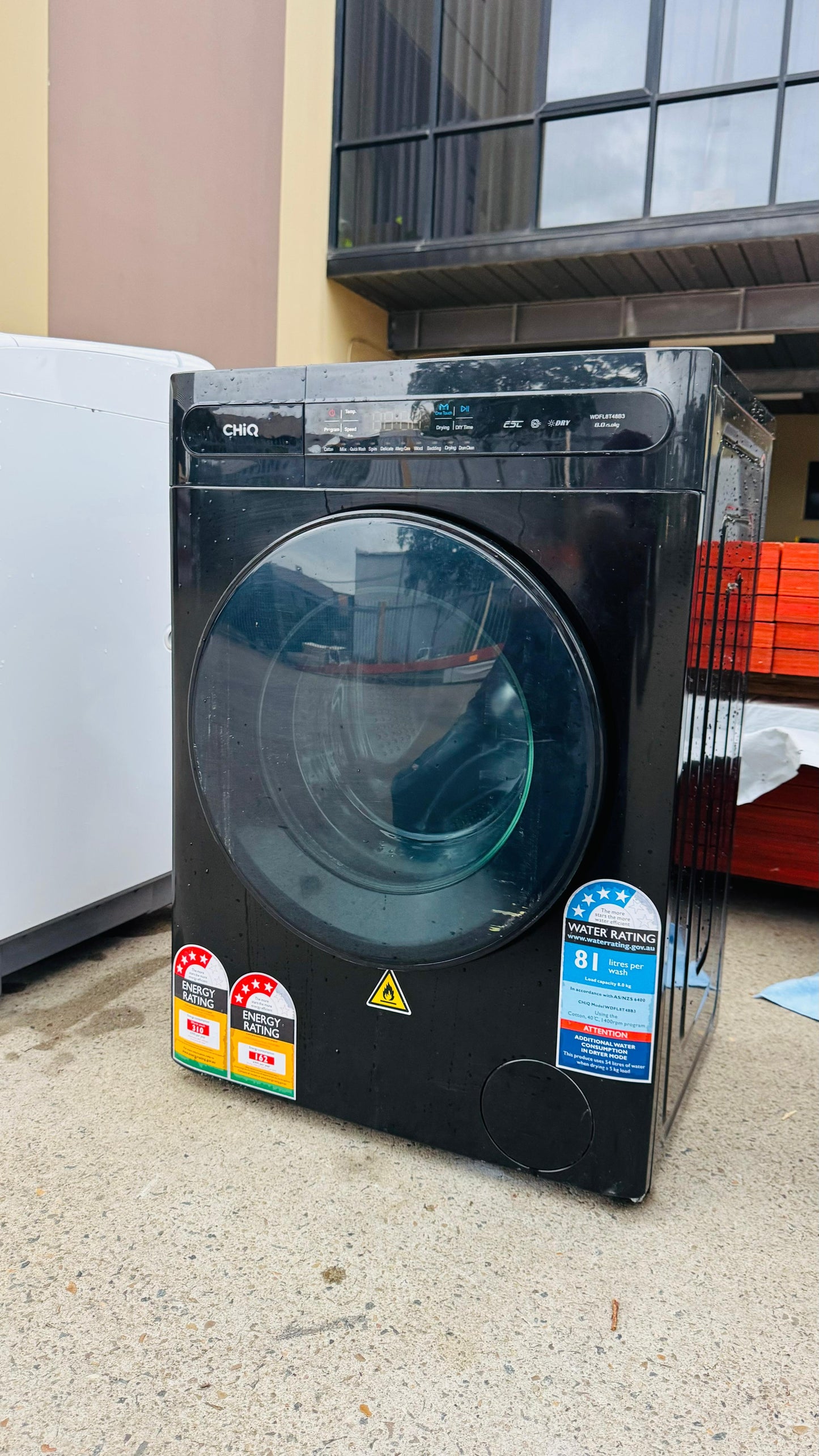 CHIQ 8KGS FRONT LOADER WASHING MACHINE ONLY